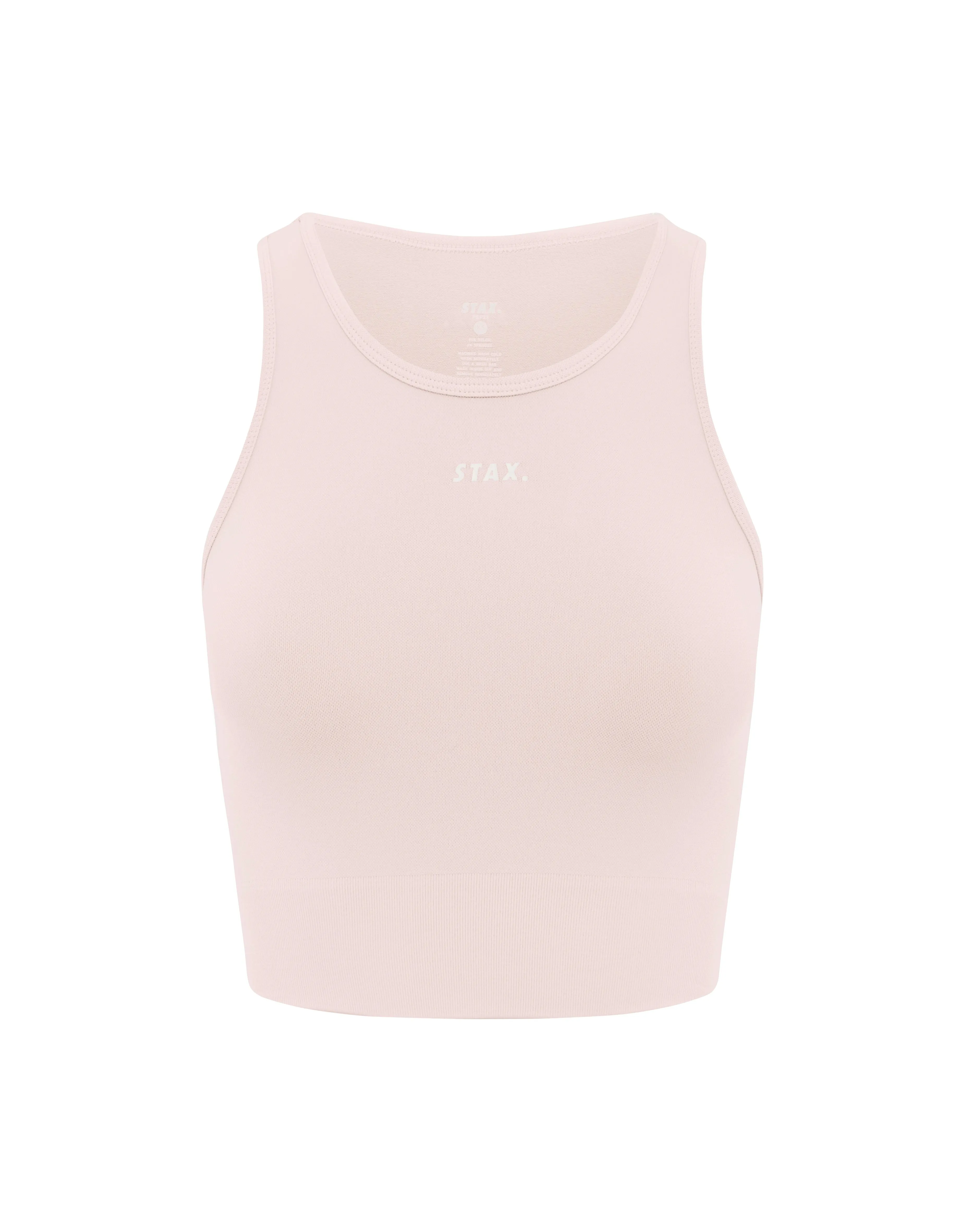 Premium Seamless Favourites Cropped Singlet - Bone