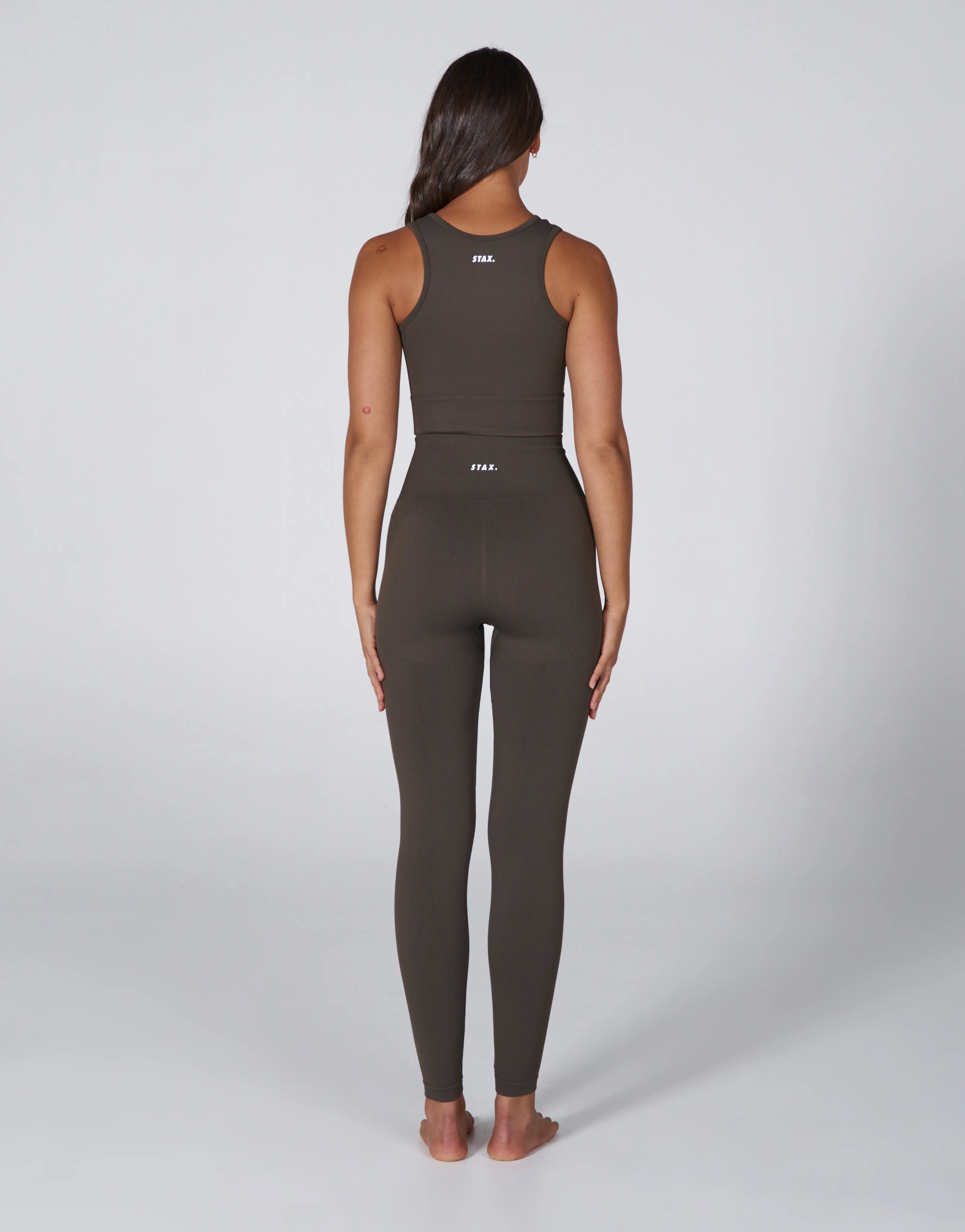 Premium Seamless Favourites Cropped Singlet - Dovetail