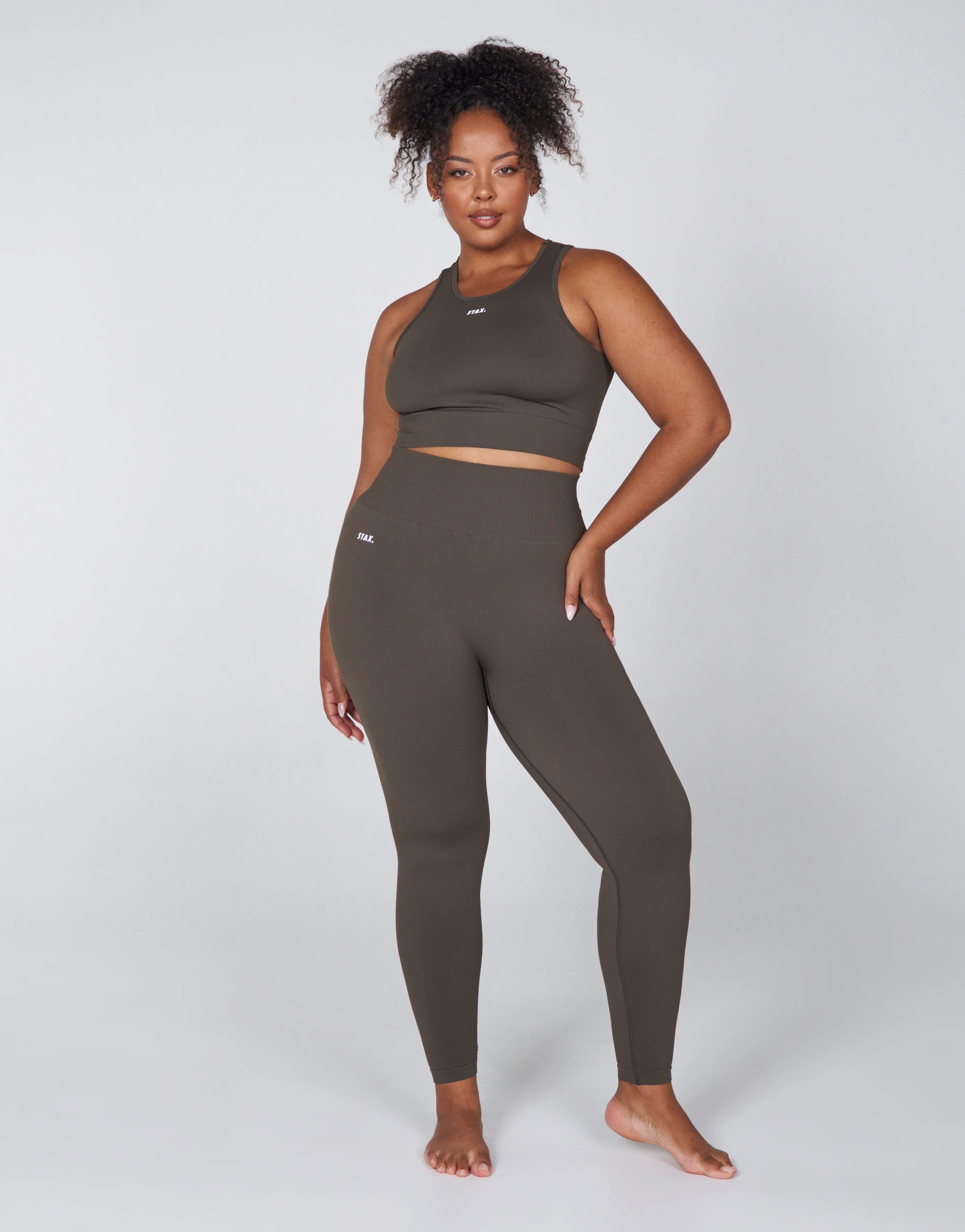 Premium Seamless Favourites Cropped Singlet - Dovetail