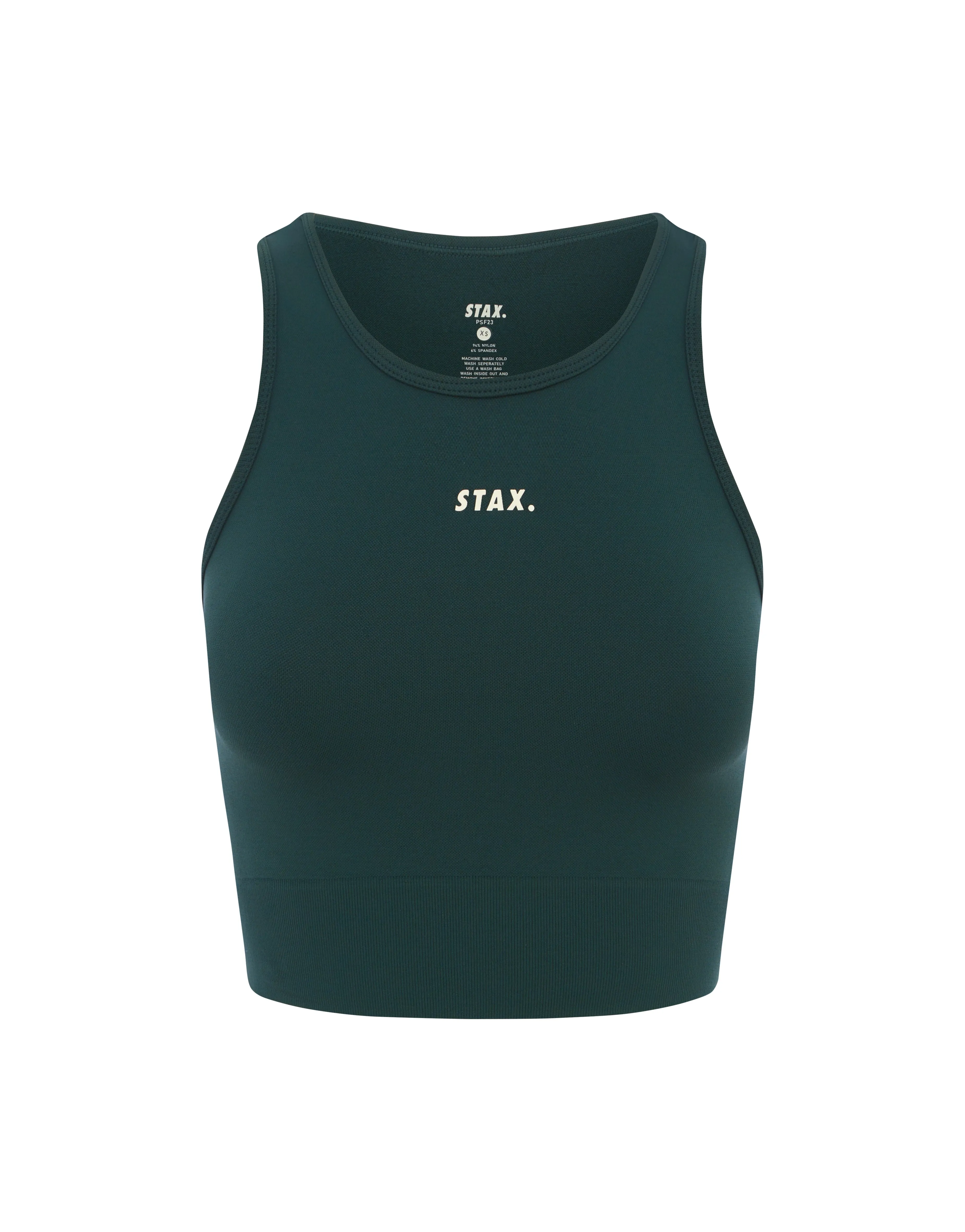 Premium Seamless Favourites Cropped Singlet - Pine