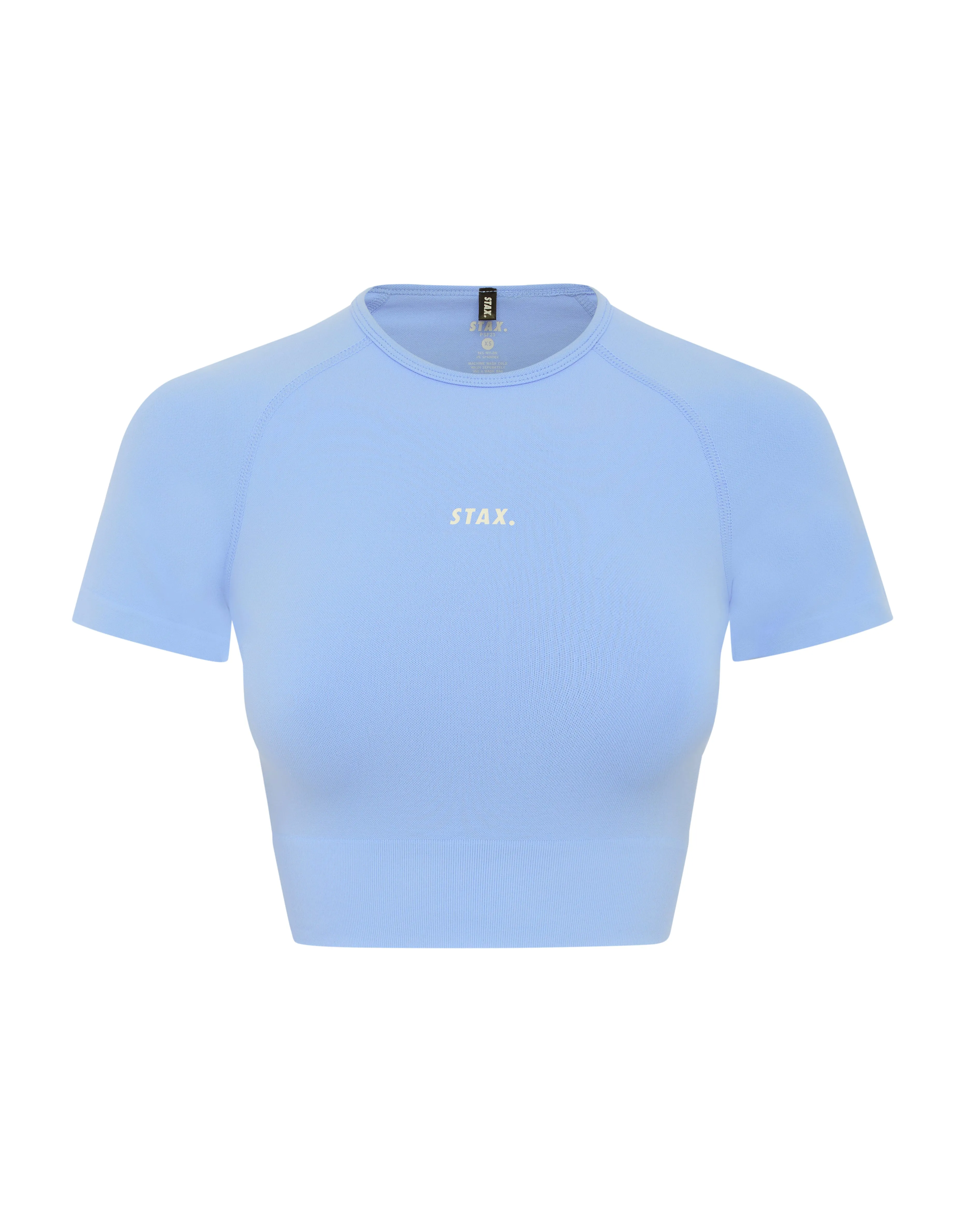 Premium Seamless Favourites Cropped Tee - Baby Blue