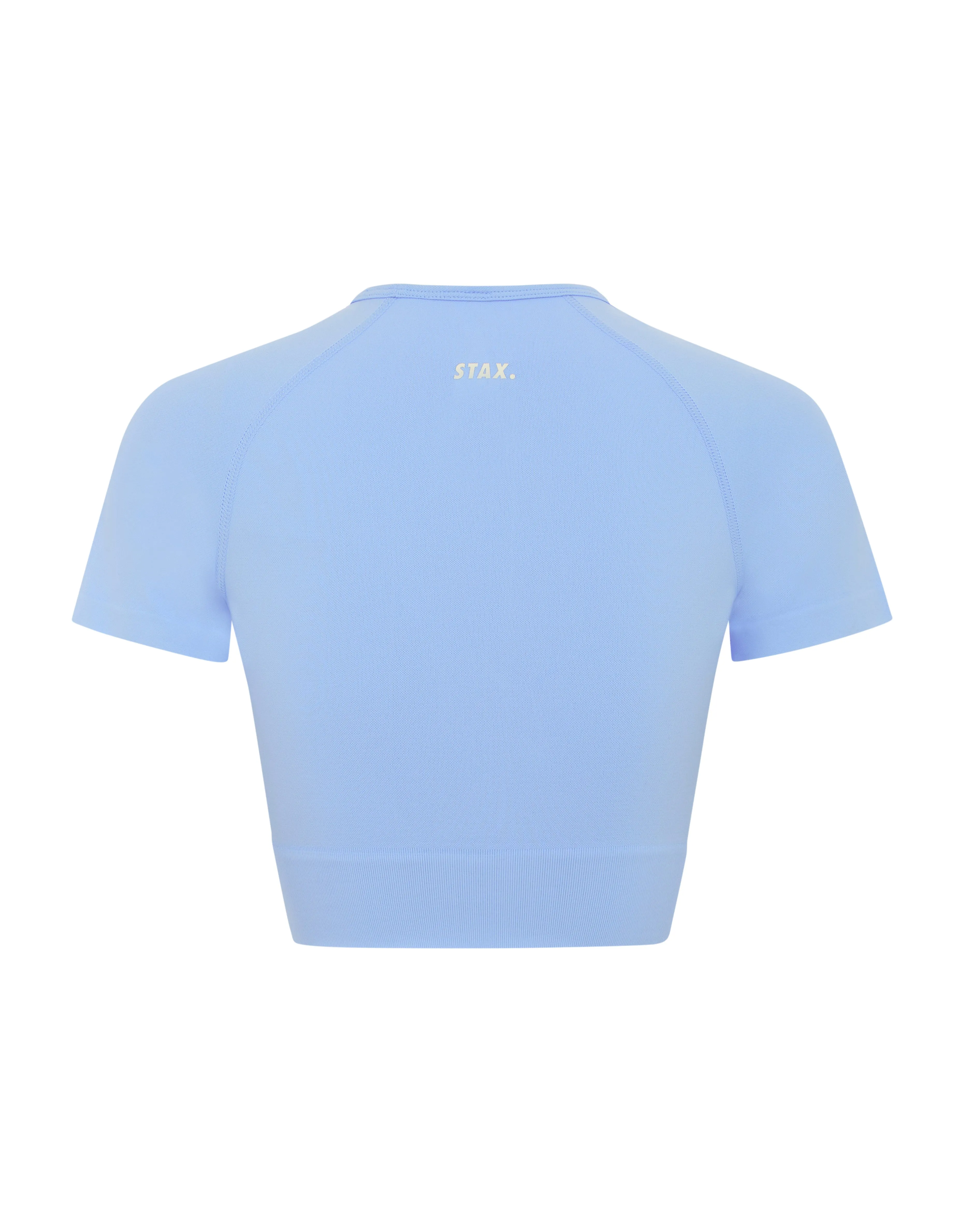 Premium Seamless Favourites Cropped Tee - Baby Blue