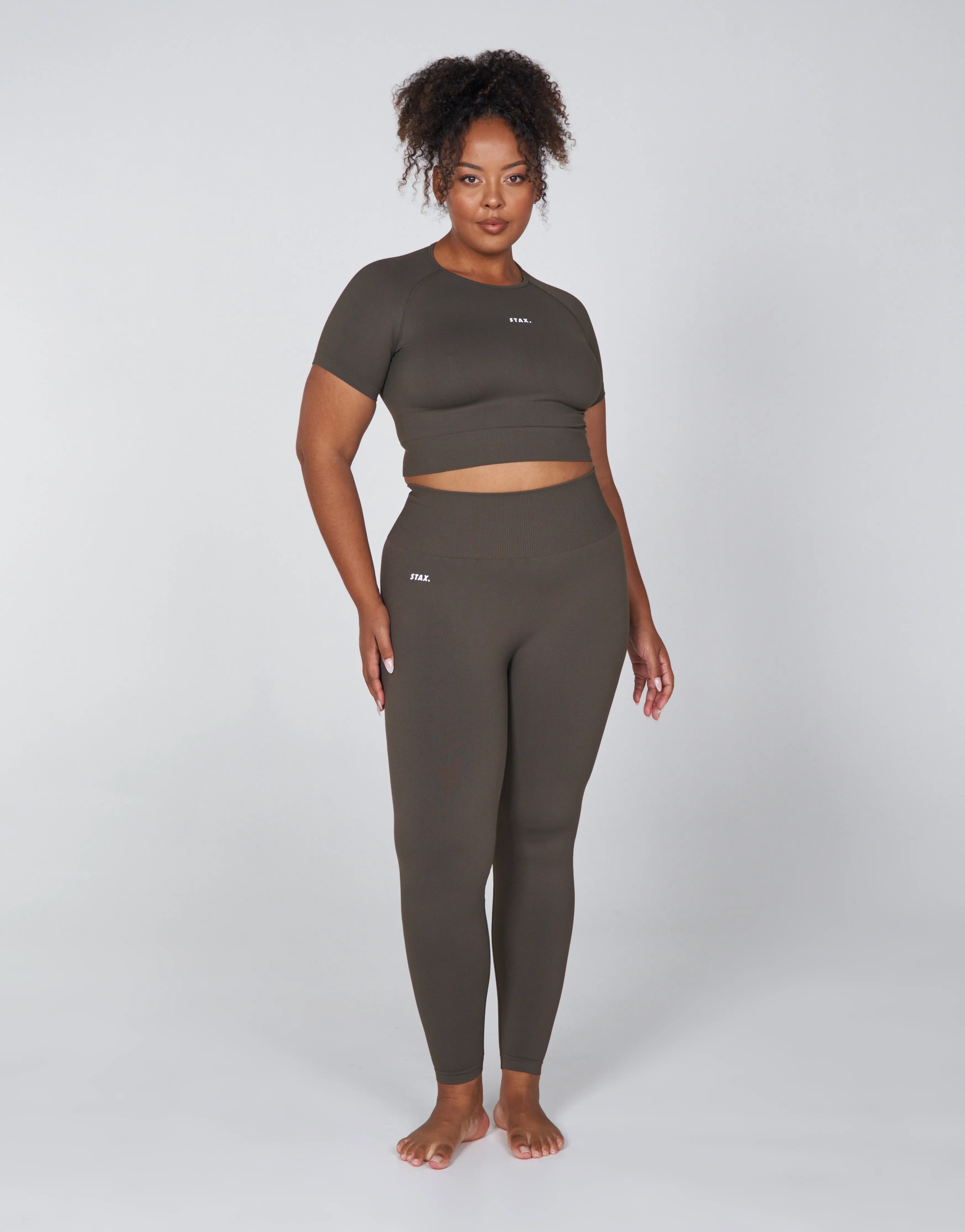 Premium Seamless Favourites Cropped Tee - Dovetail