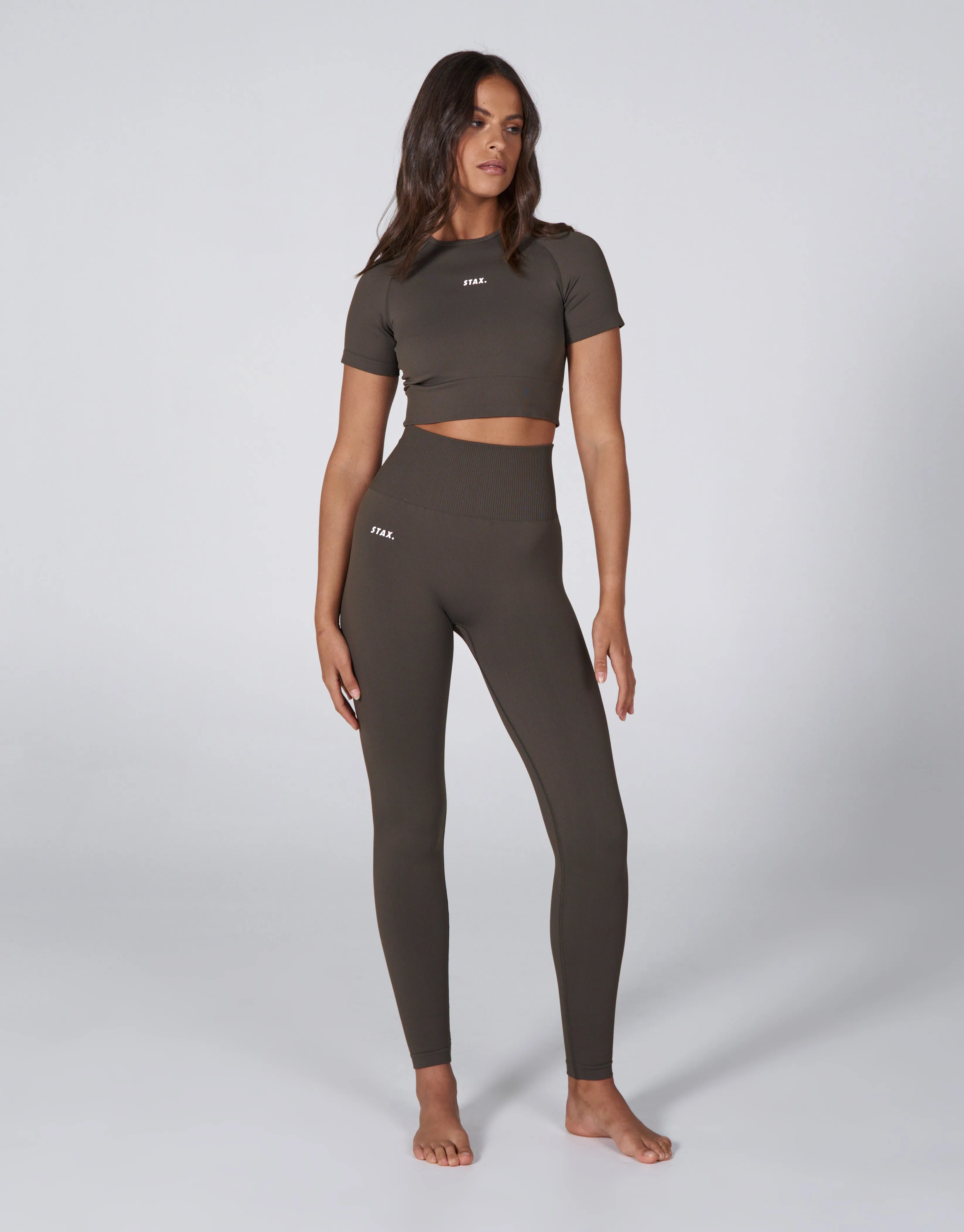 Premium Seamless Favourites Cropped Tee - Dovetail