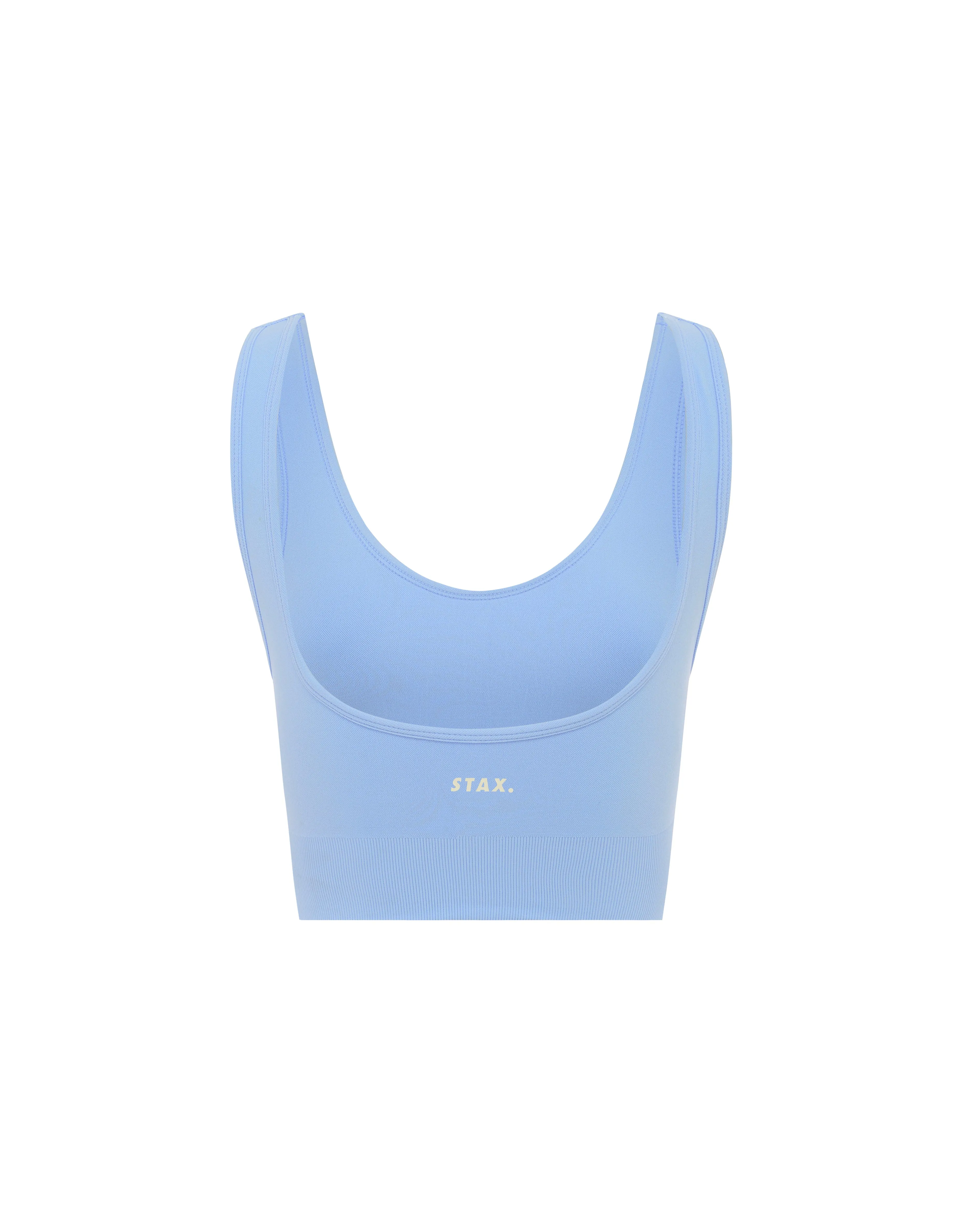 Premium Seamless Favourites Low Back Crop - Baby Blue