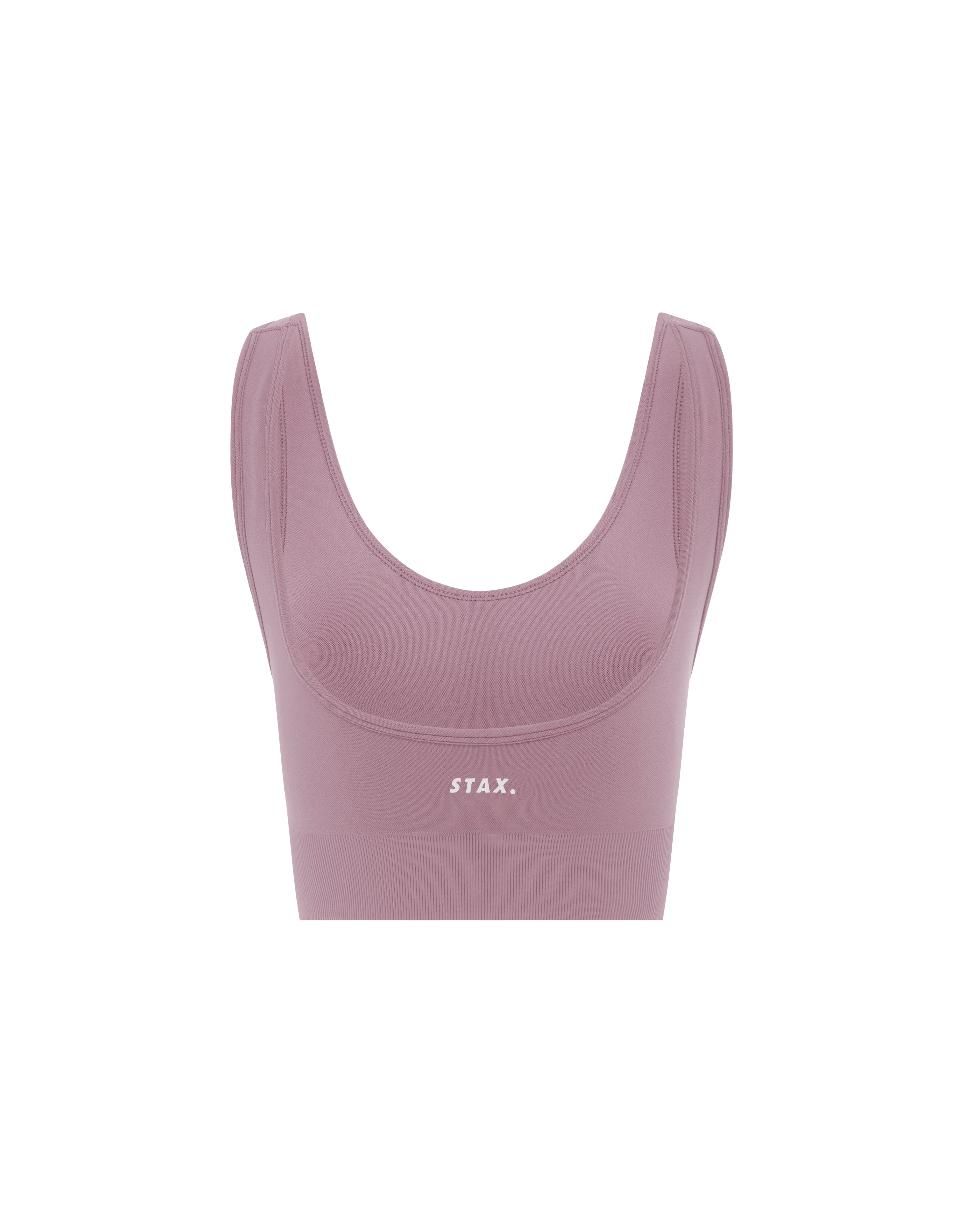 Premium Seamless Favourites Low Back Crop - Dusty Rose