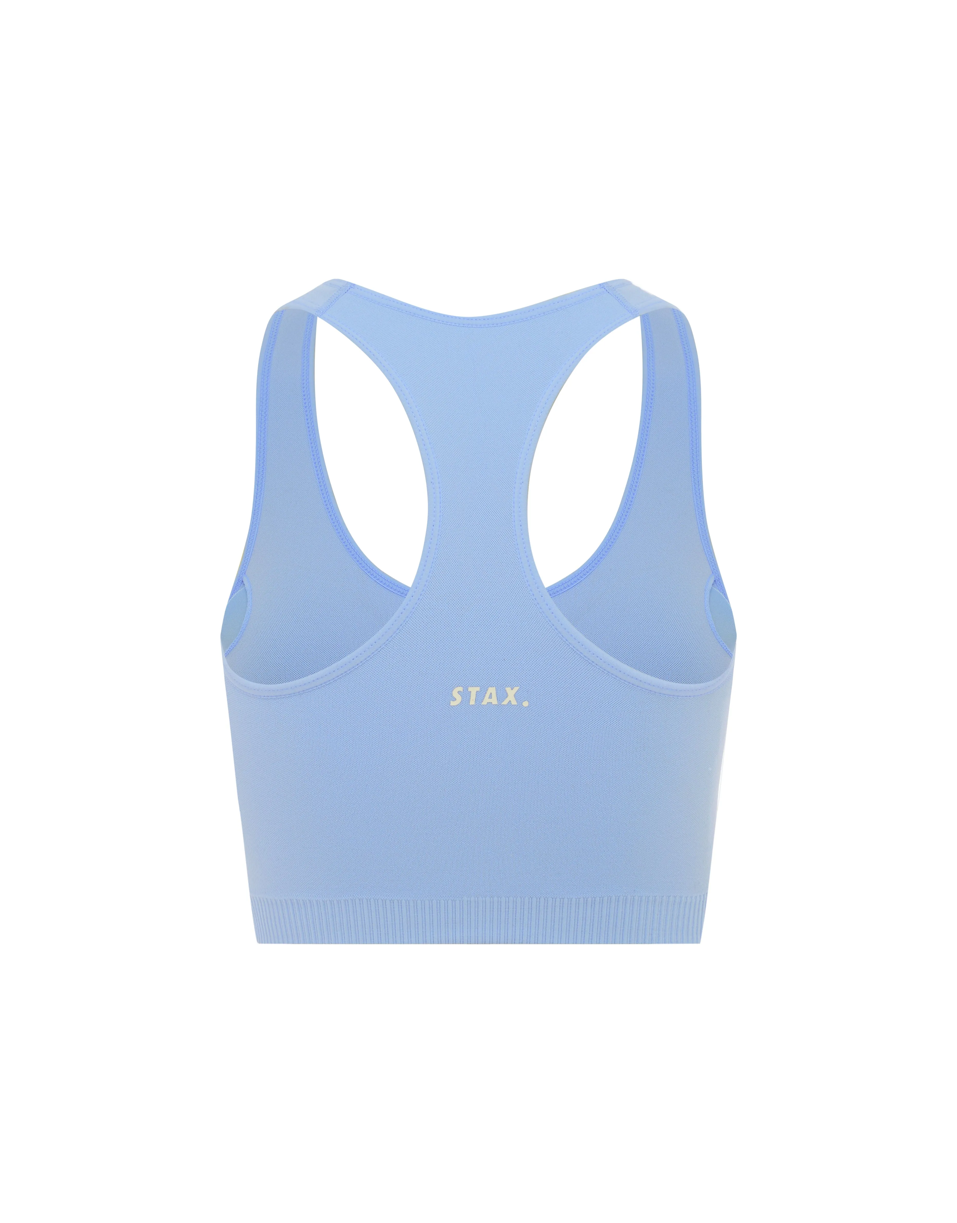 Premium Seamless Favourites Racer Crop - Baby Blue