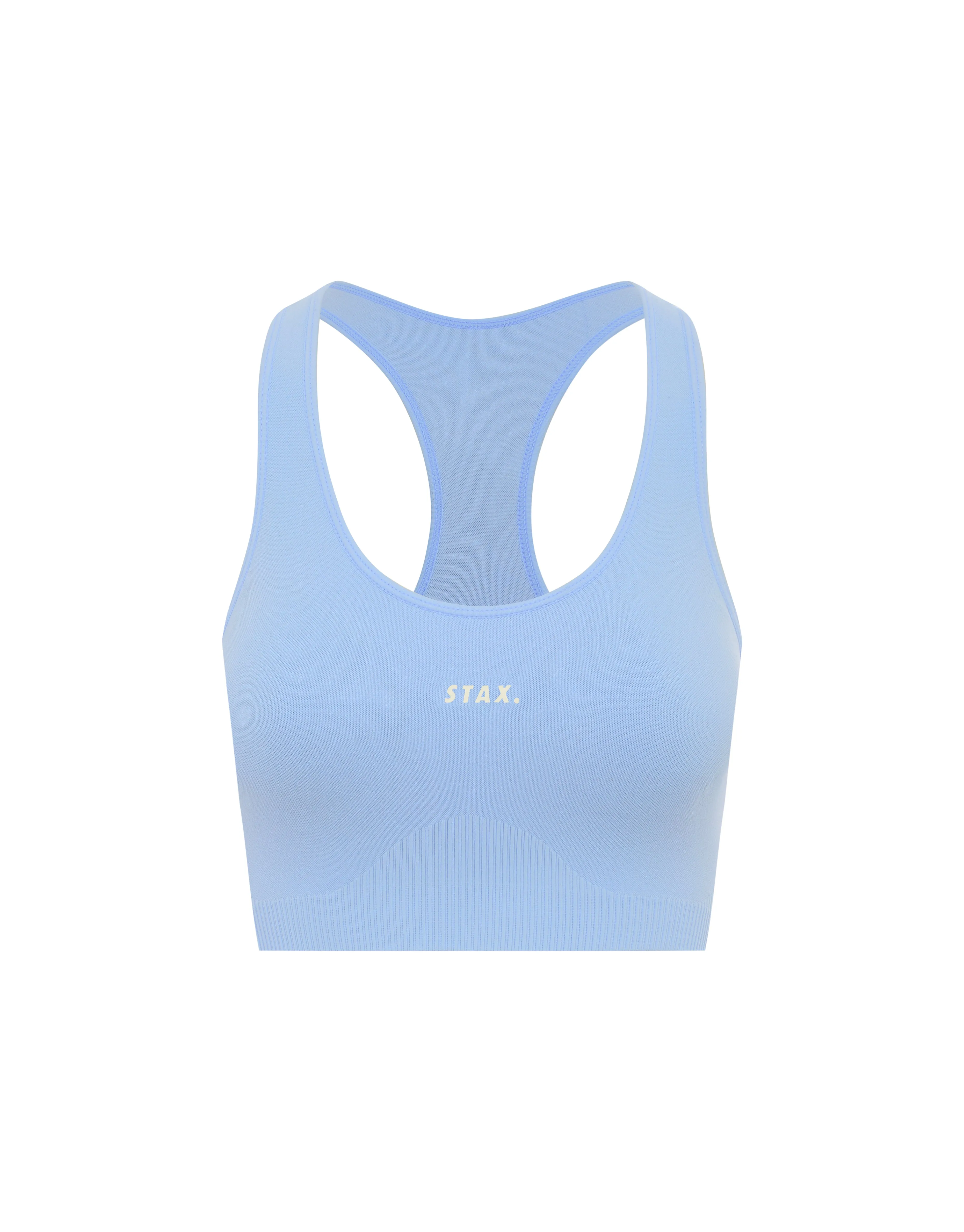 Premium Seamless Favourites Racer Crop - Baby Blue