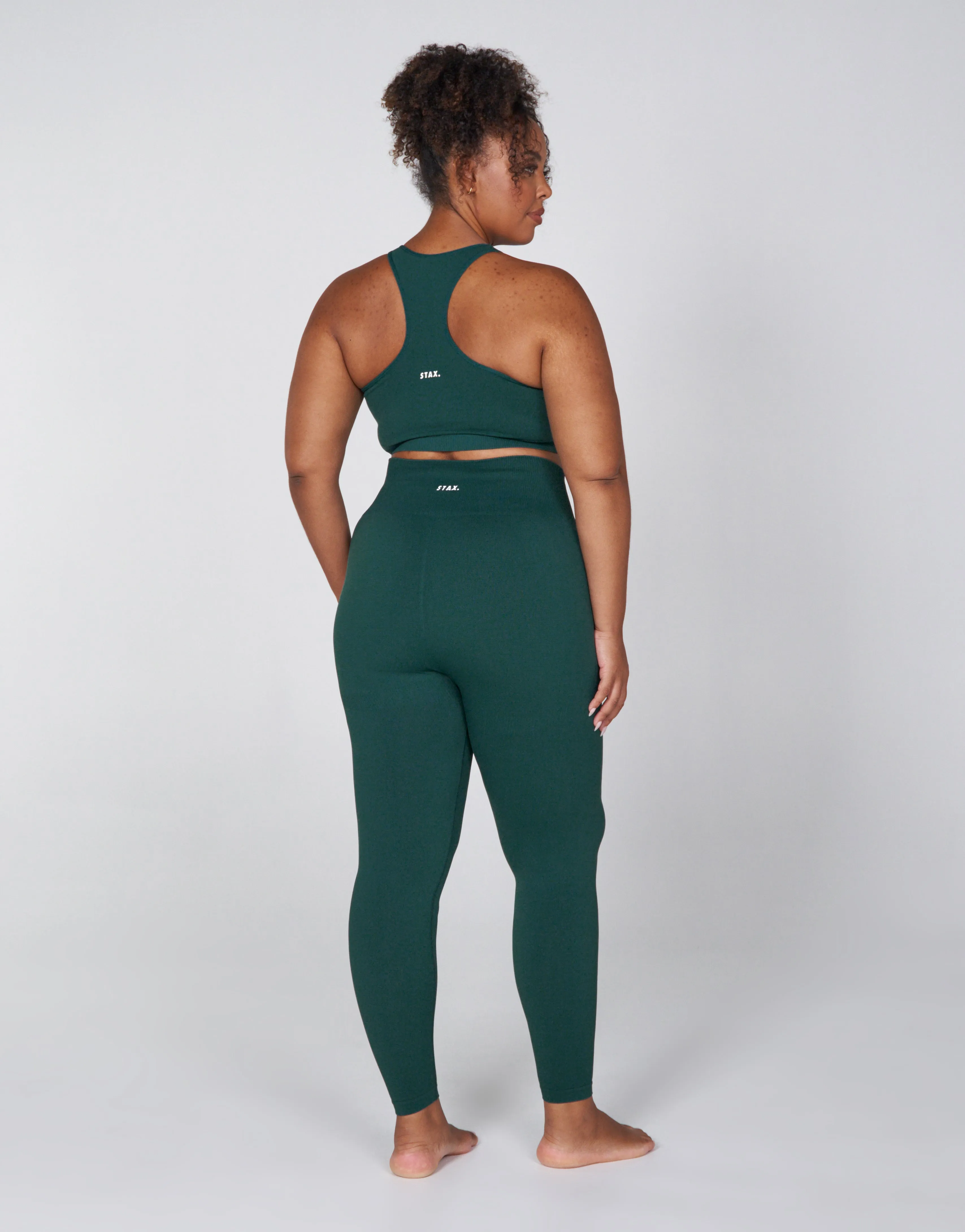 Premium Seamless Favourites Racer Crop - Pine