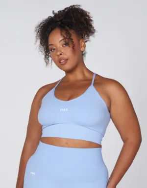 Premium Seamless Favourites Strappy Crop - Baby blue