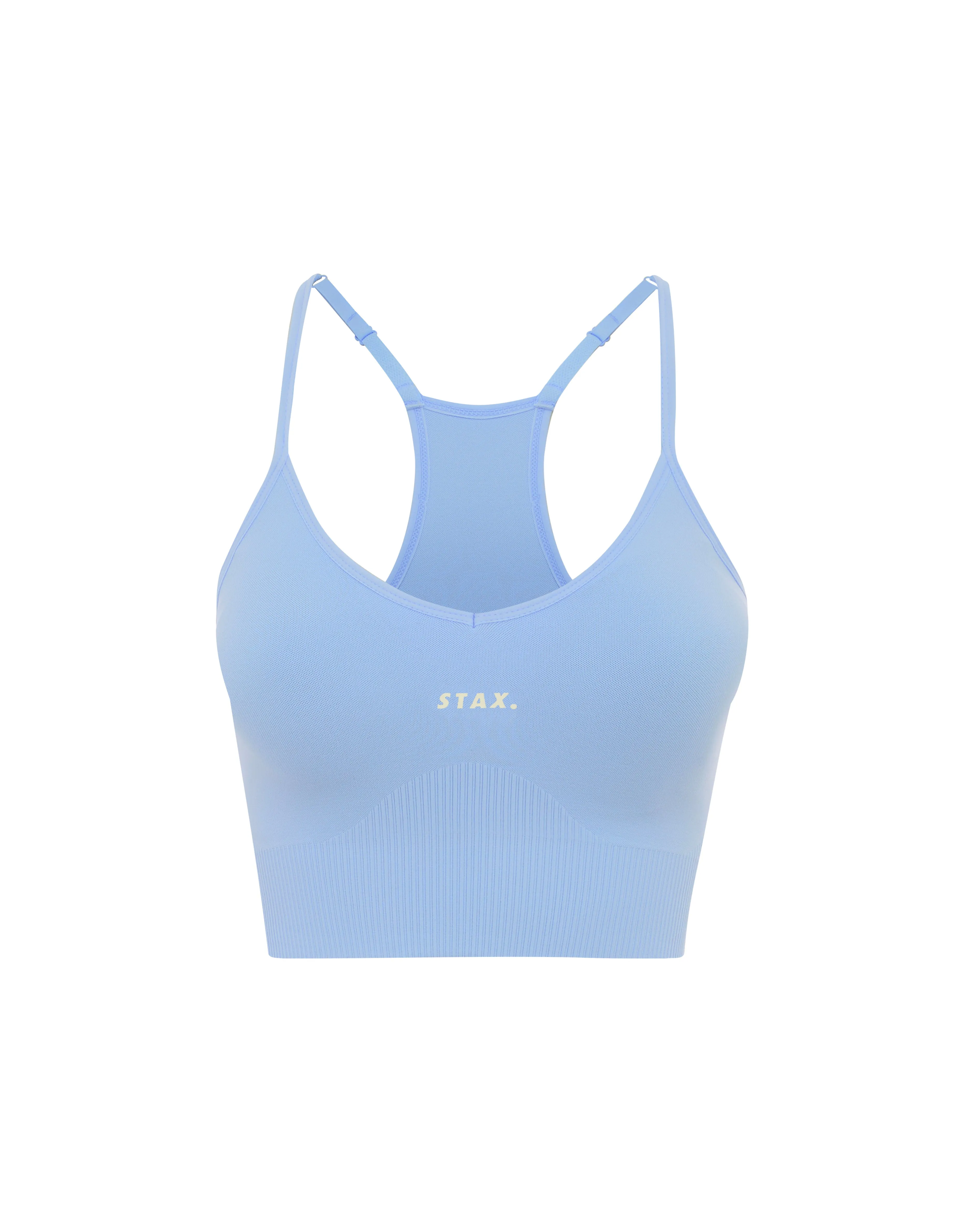 Premium Seamless Favourites Strappy Crop - Baby blue