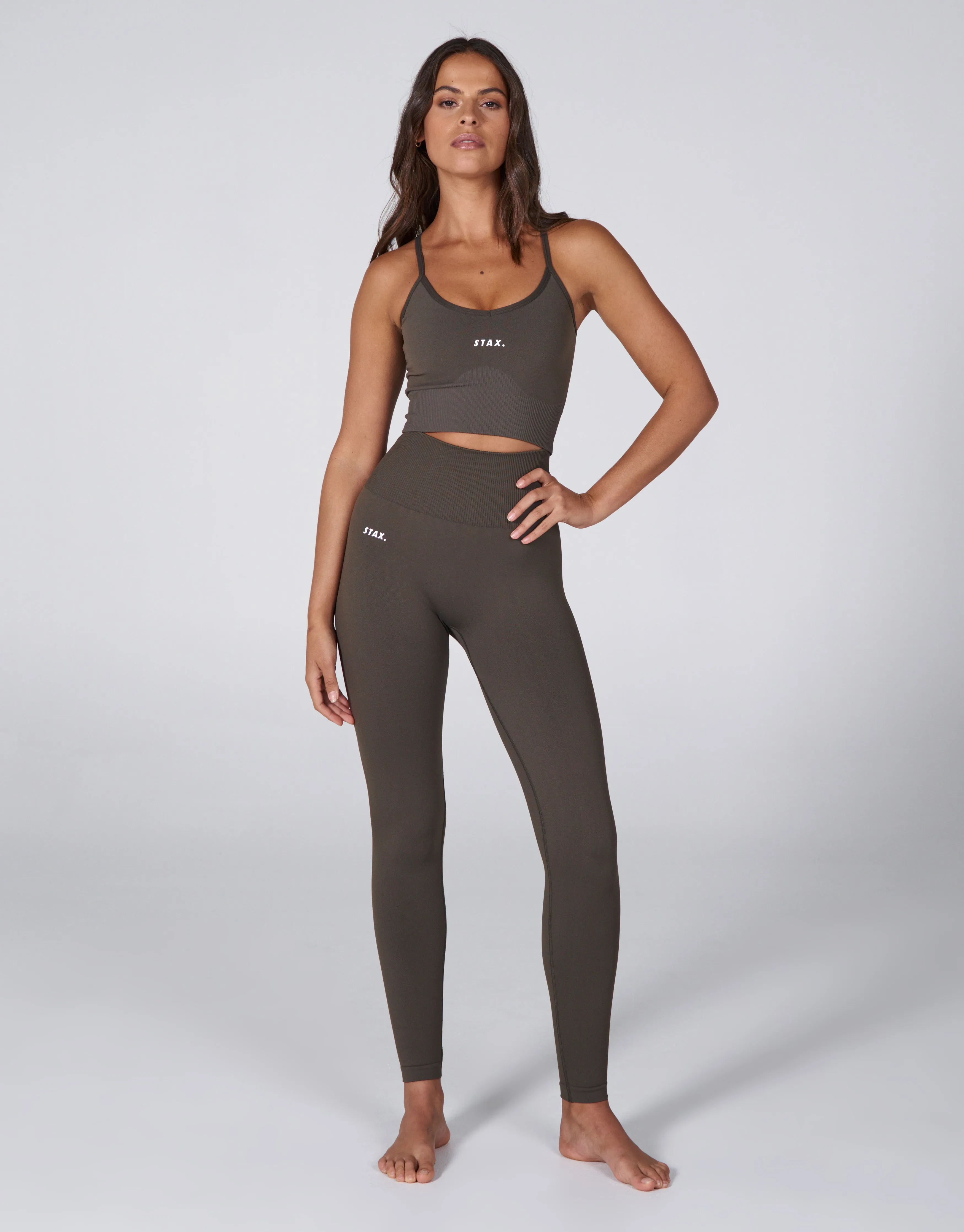 Premium Seamless Favourites Strappy Crop - Dovetail