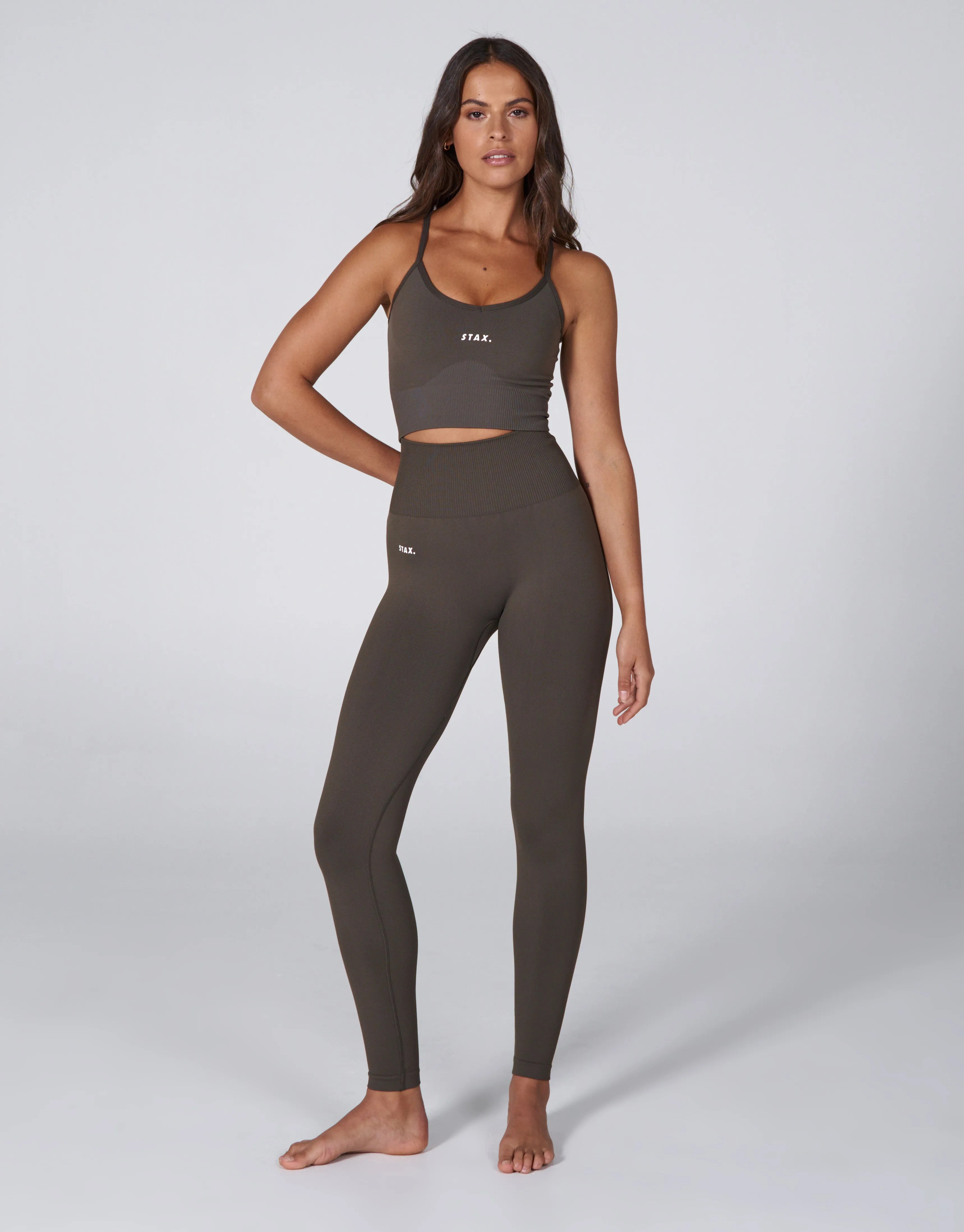 Premium Seamless Favourites Strappy Crop - Dovetail