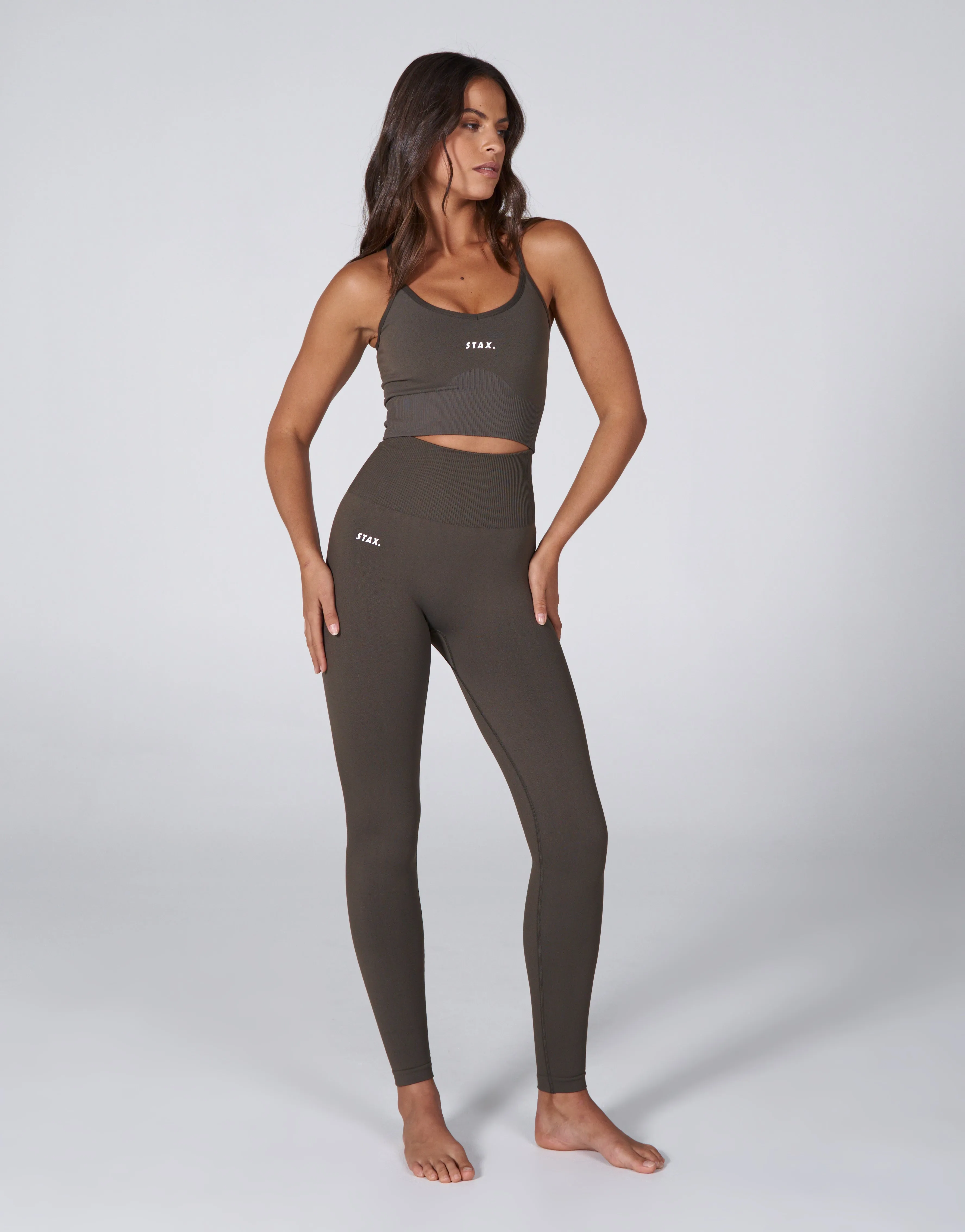 Premium Seamless Favourites Strappy Crop - Dovetail