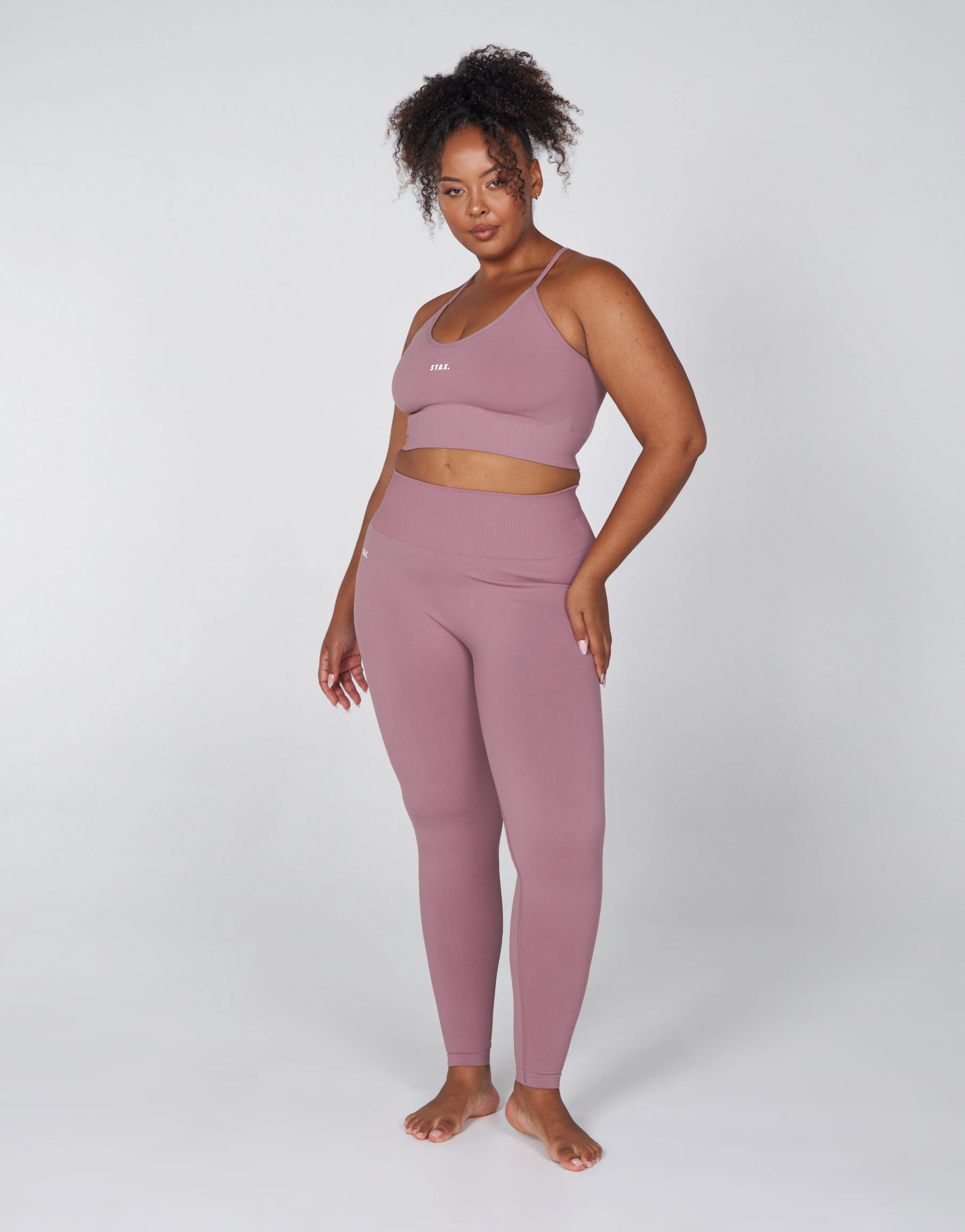 Premium Seamless Favourites Strappy Crop - Dusty Rose