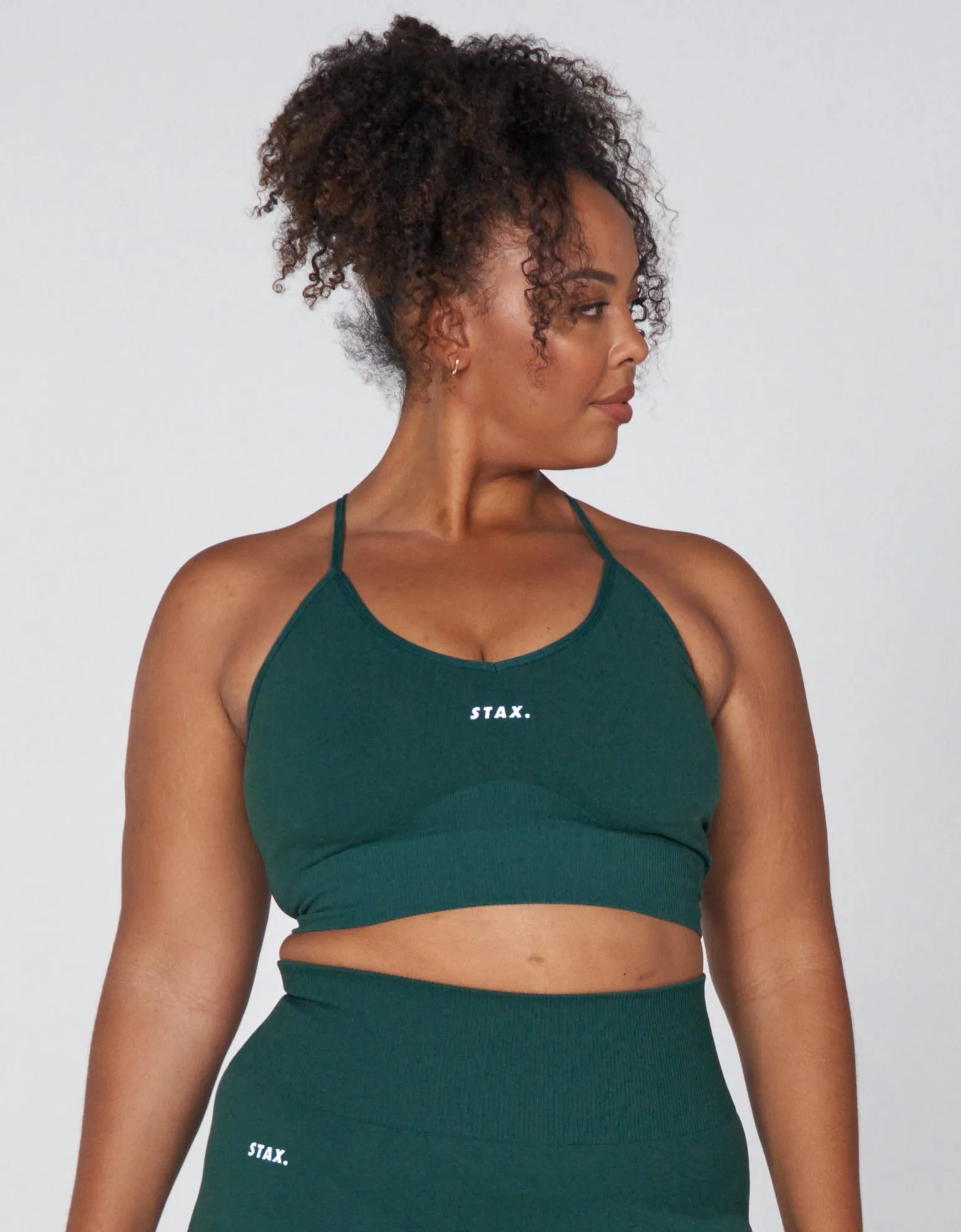 Premium Seamless Favourites Strappy Crop - Pine