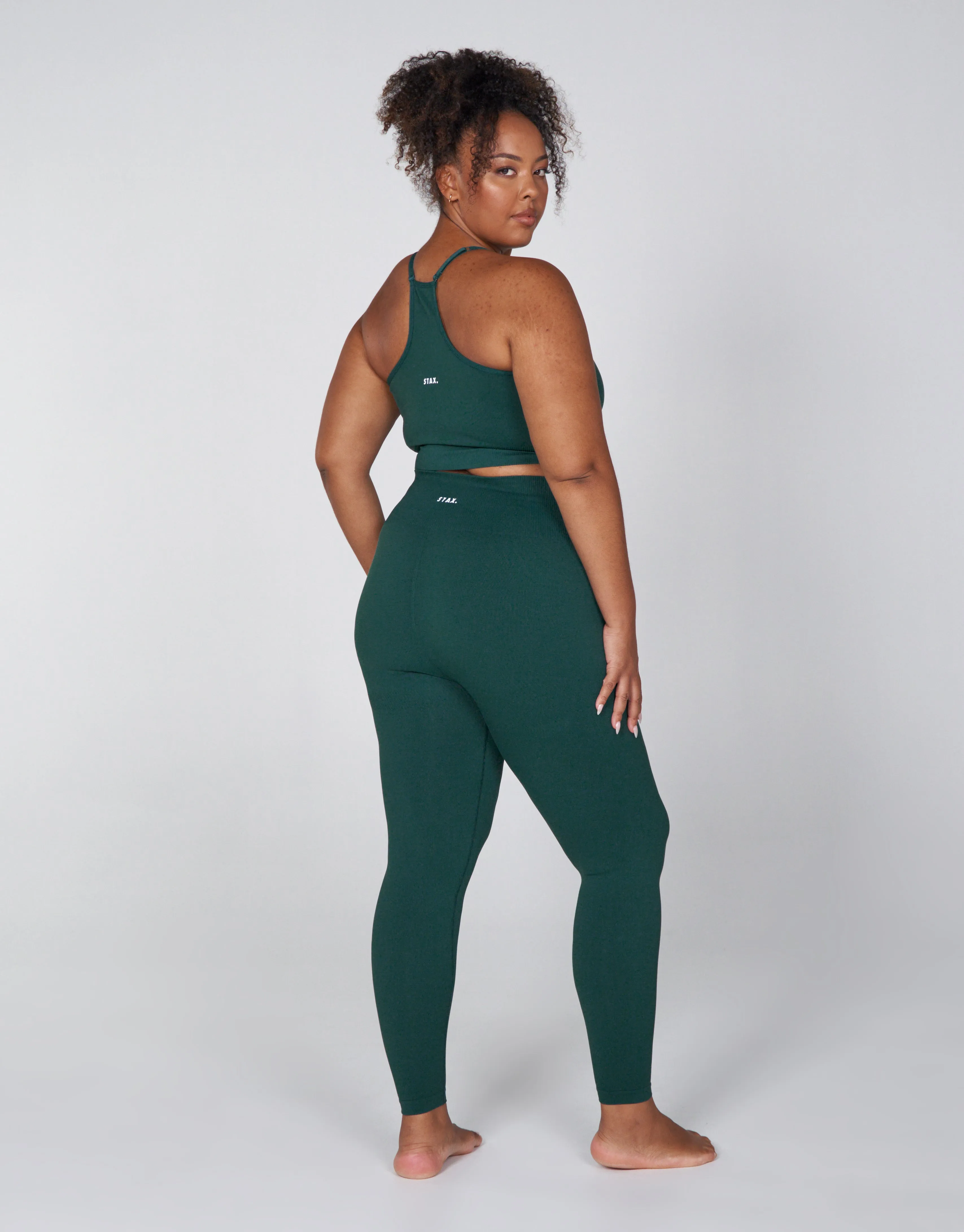 Premium Seamless Favourites Strappy Crop - Pine