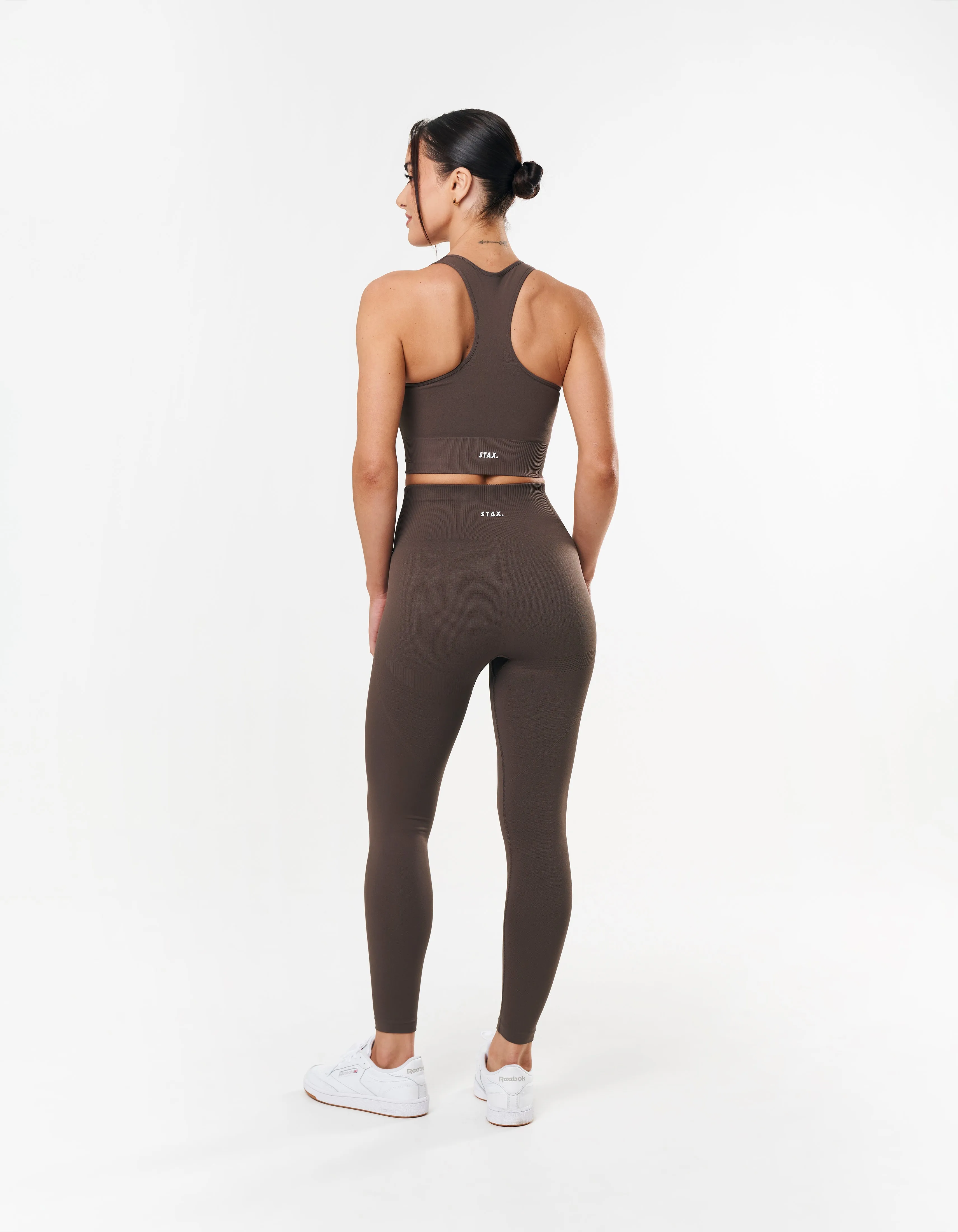 Premium Seamless Racer Crop - Cedar