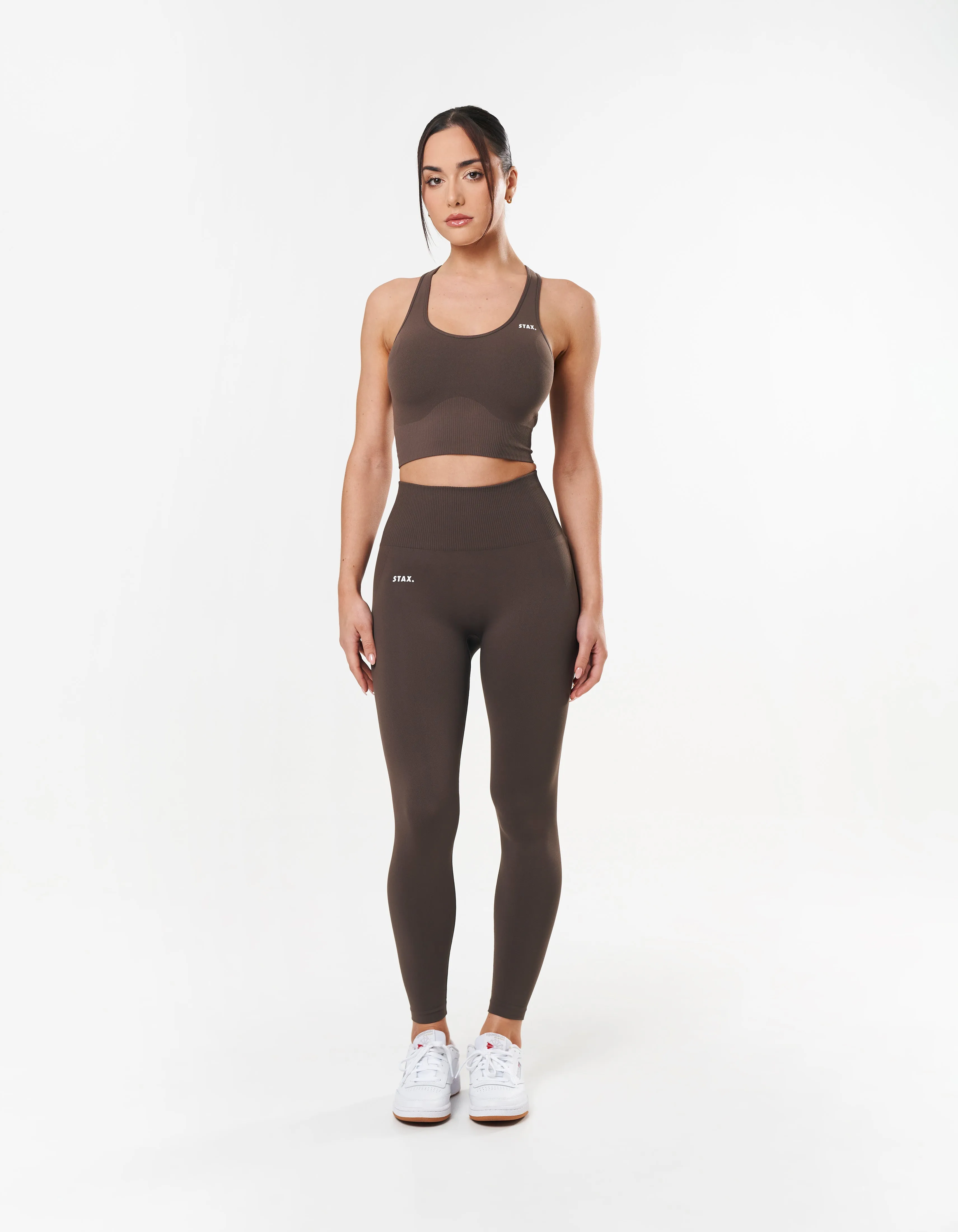 Premium Seamless Racer Crop - Cedar