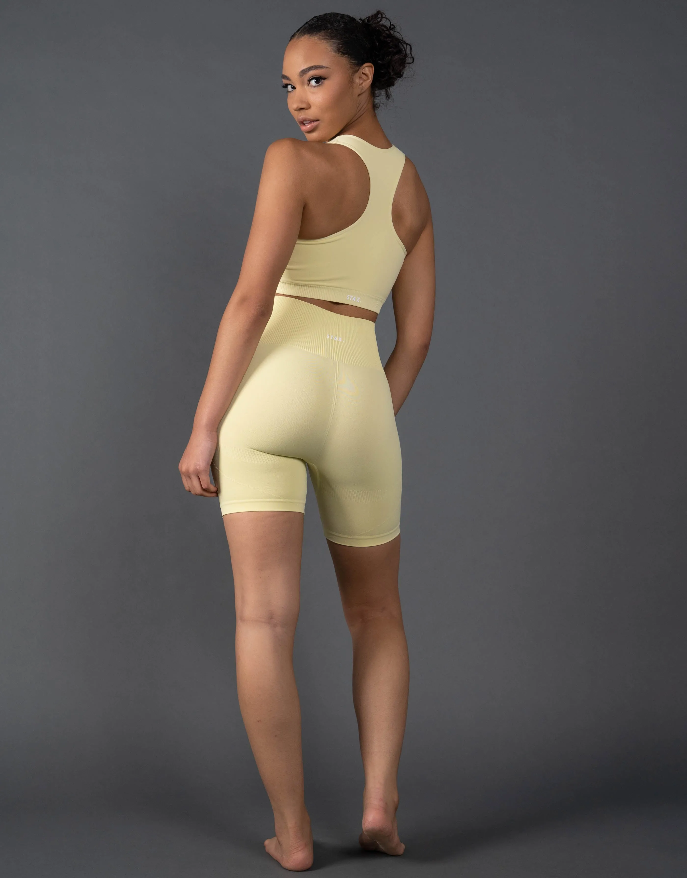 Premium Seamless Racer Crop V5.1 - Lemon