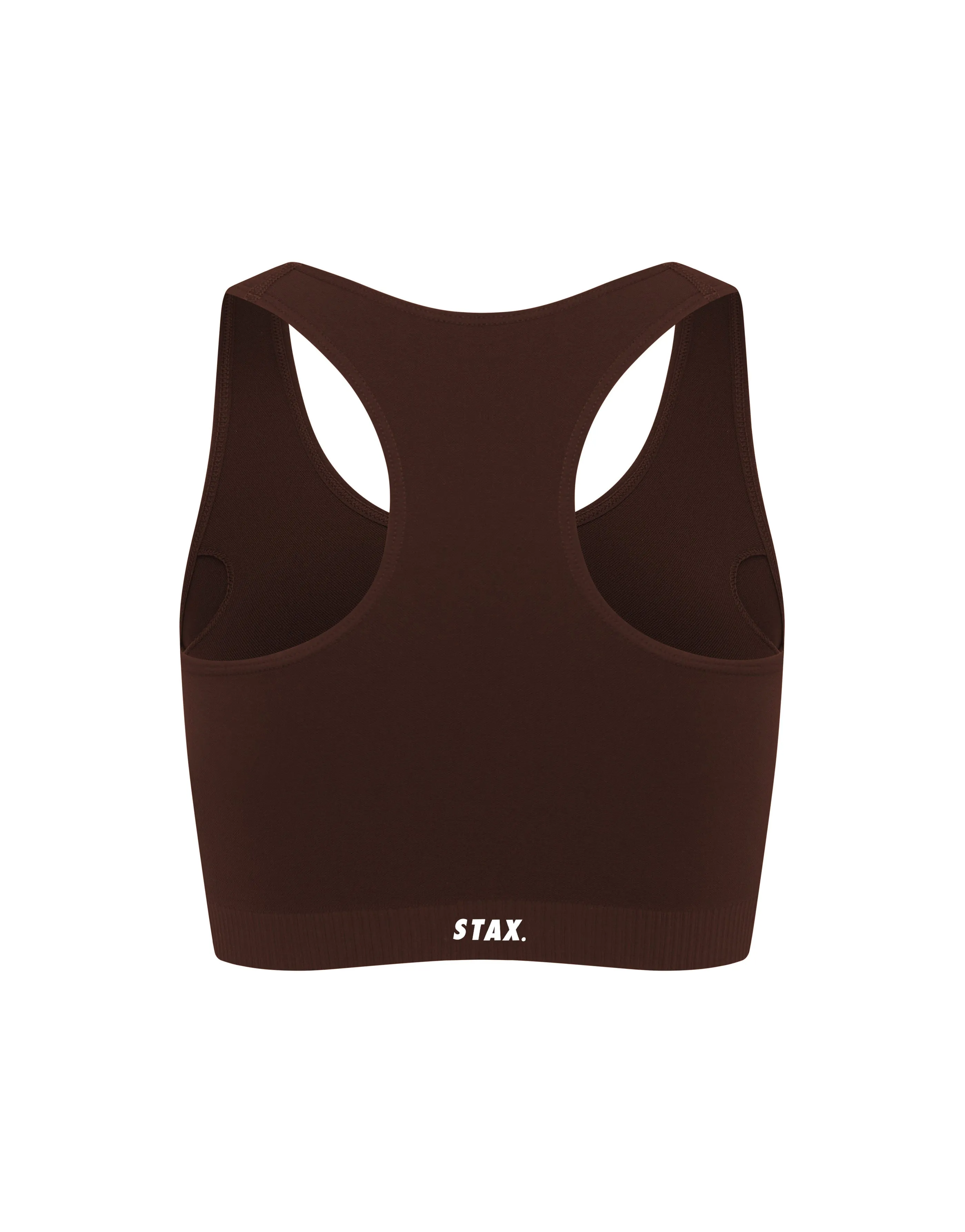 Premium Seamless Racer Crop V5.1 - Umber Brown