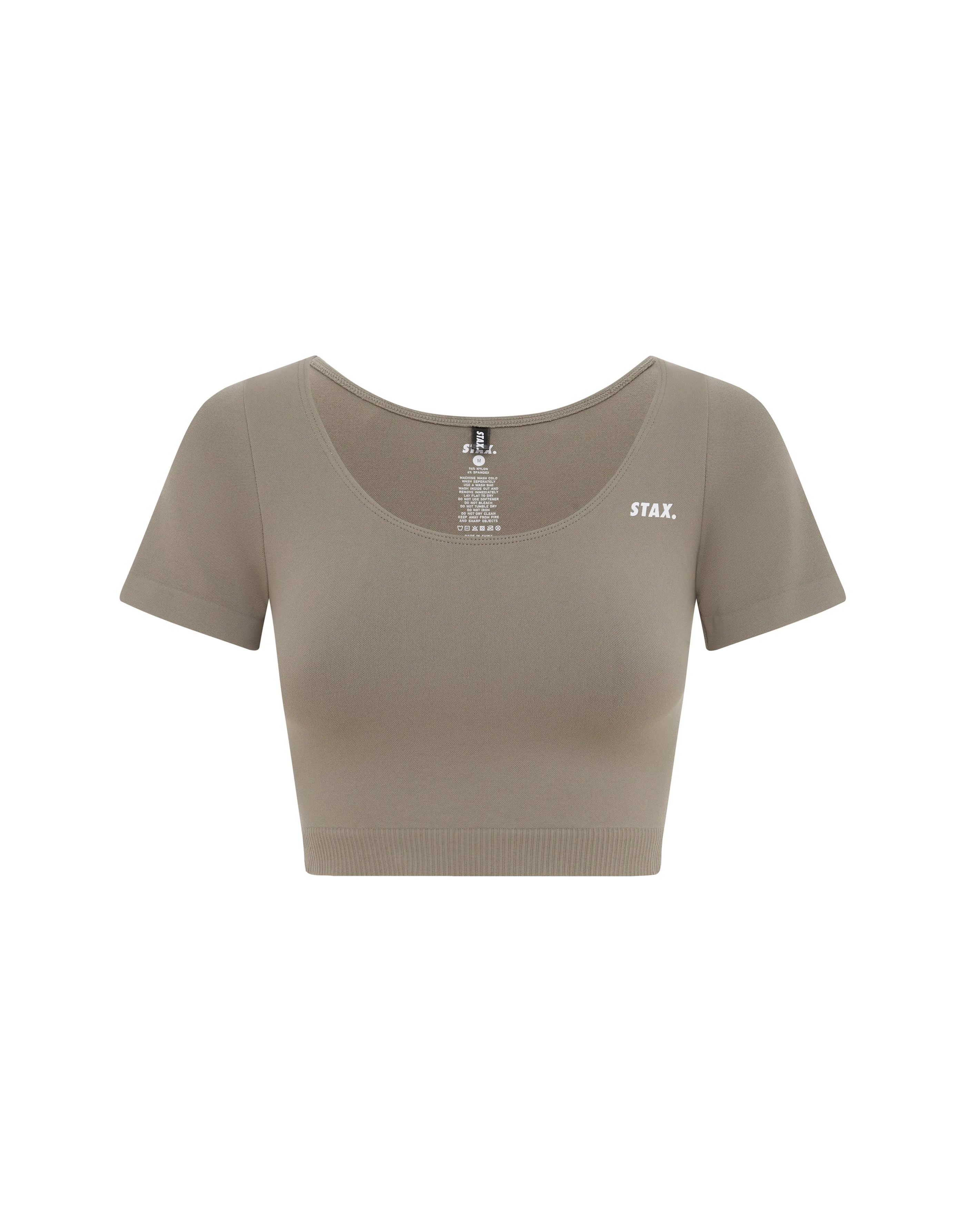 Premium Seamless Scoop Tee - Brown