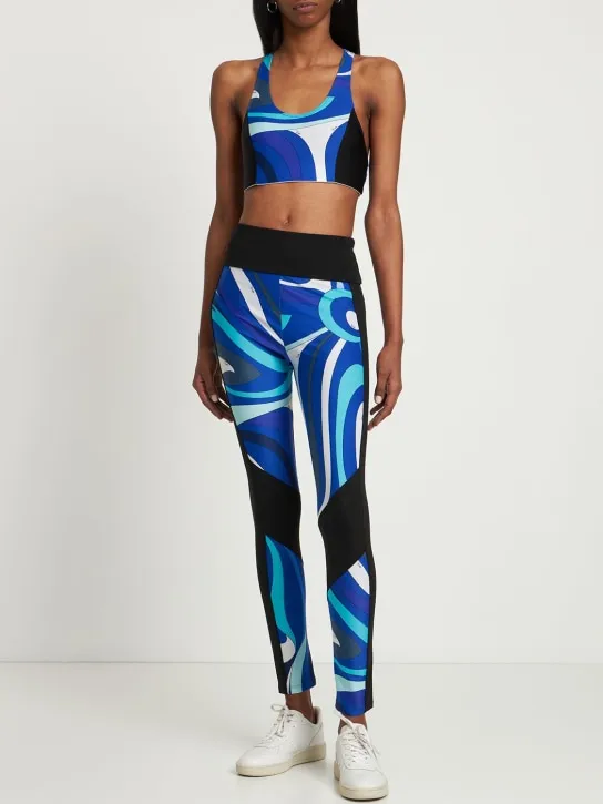 Pucci   Jersey Marmo print crop top 