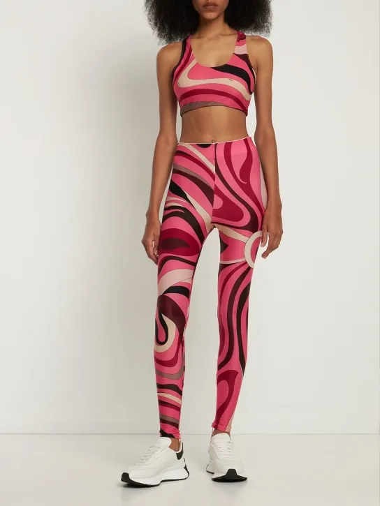 Pucci   Jersey Marmo printed crop top 