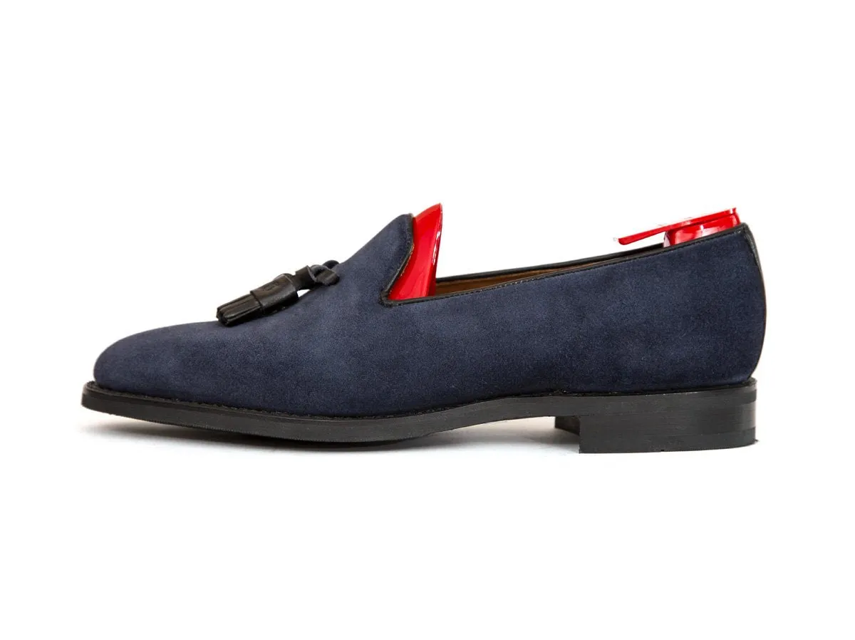 Ravenna - MTO - Navy Suede / Black Calf Tassel - TMG Last - City Rubber Sole