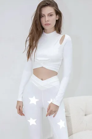 React Long Sleeve Crop Top