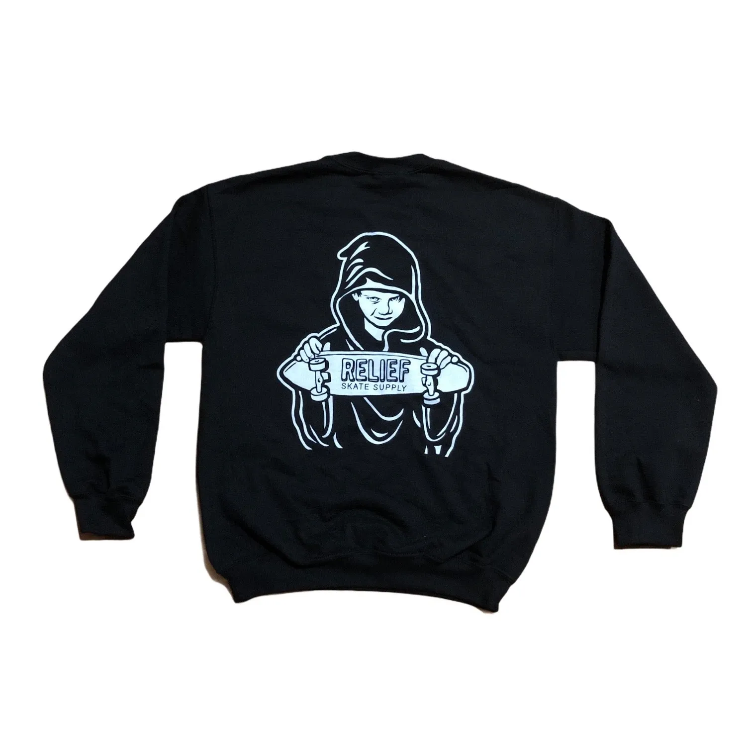 RELIEF REAPER BOY CREW NECK SWEATSHIRT BLACK