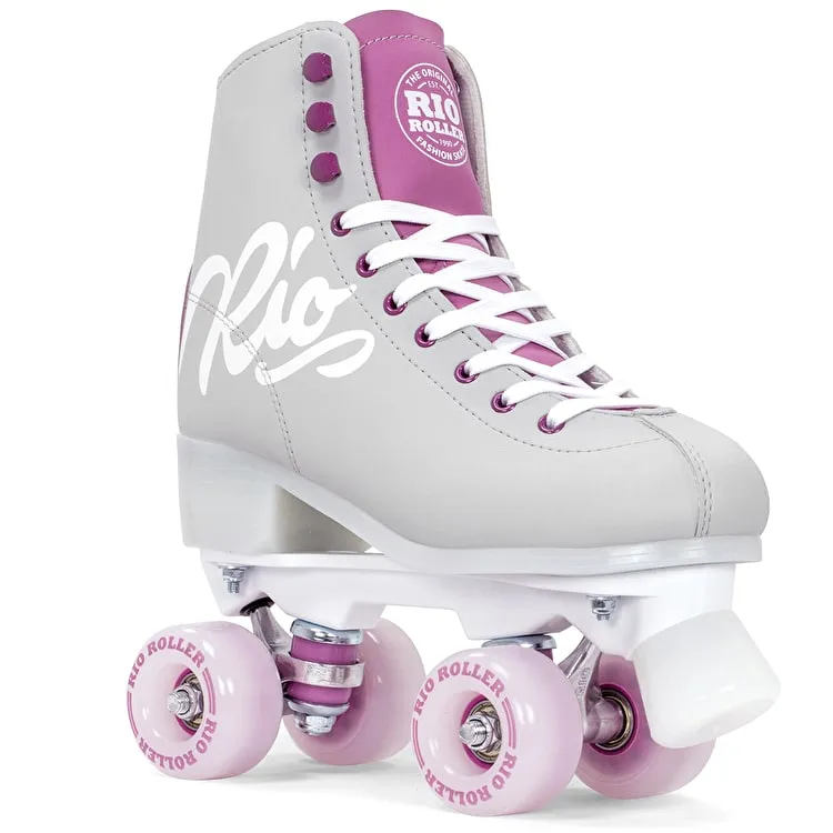 Rio Roller Script Roller Skates Grey and Purple