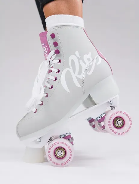 Rio Roller Script Roller Skates Grey and Purple