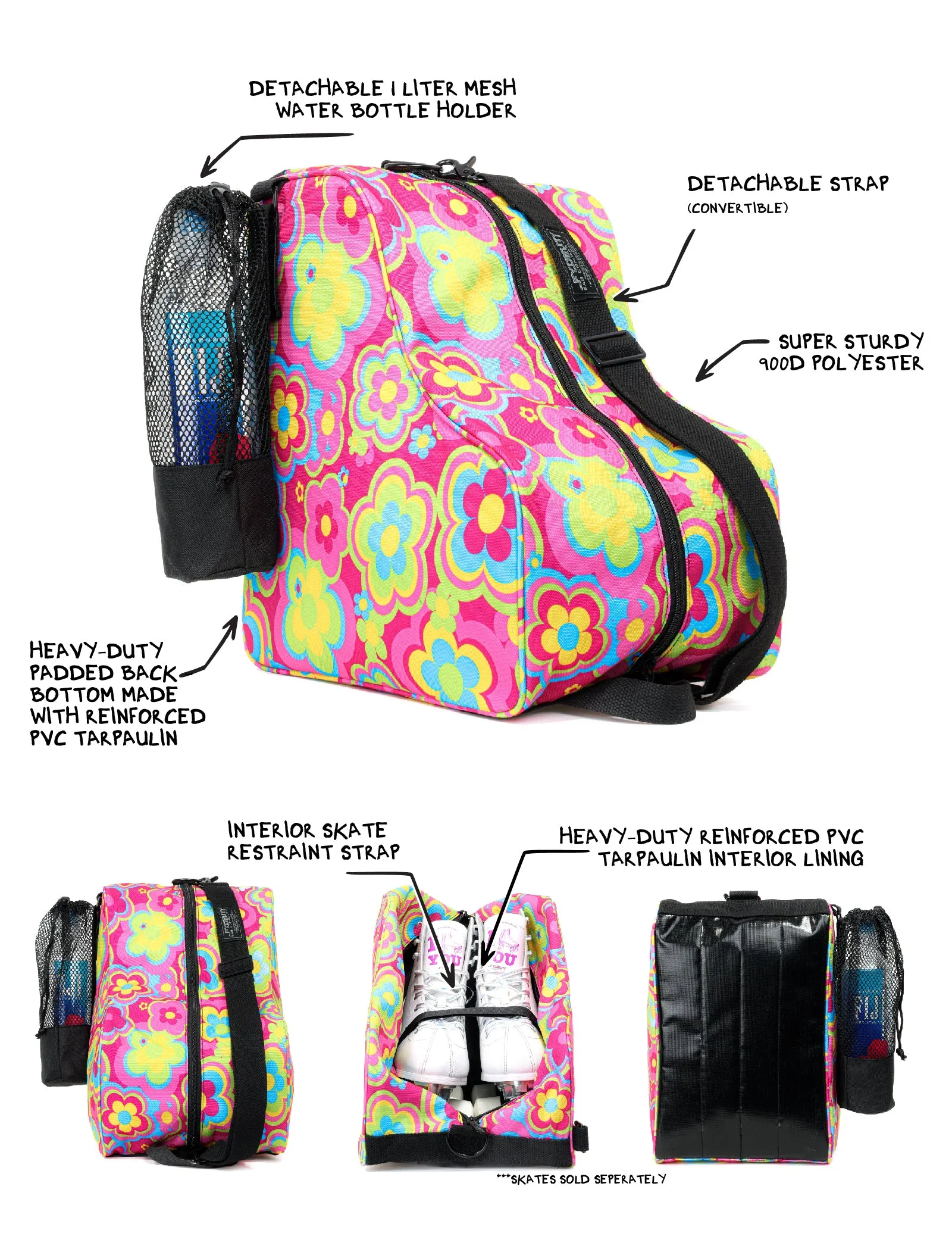 Roller Skate Bag | High Roller | Electric Dazey