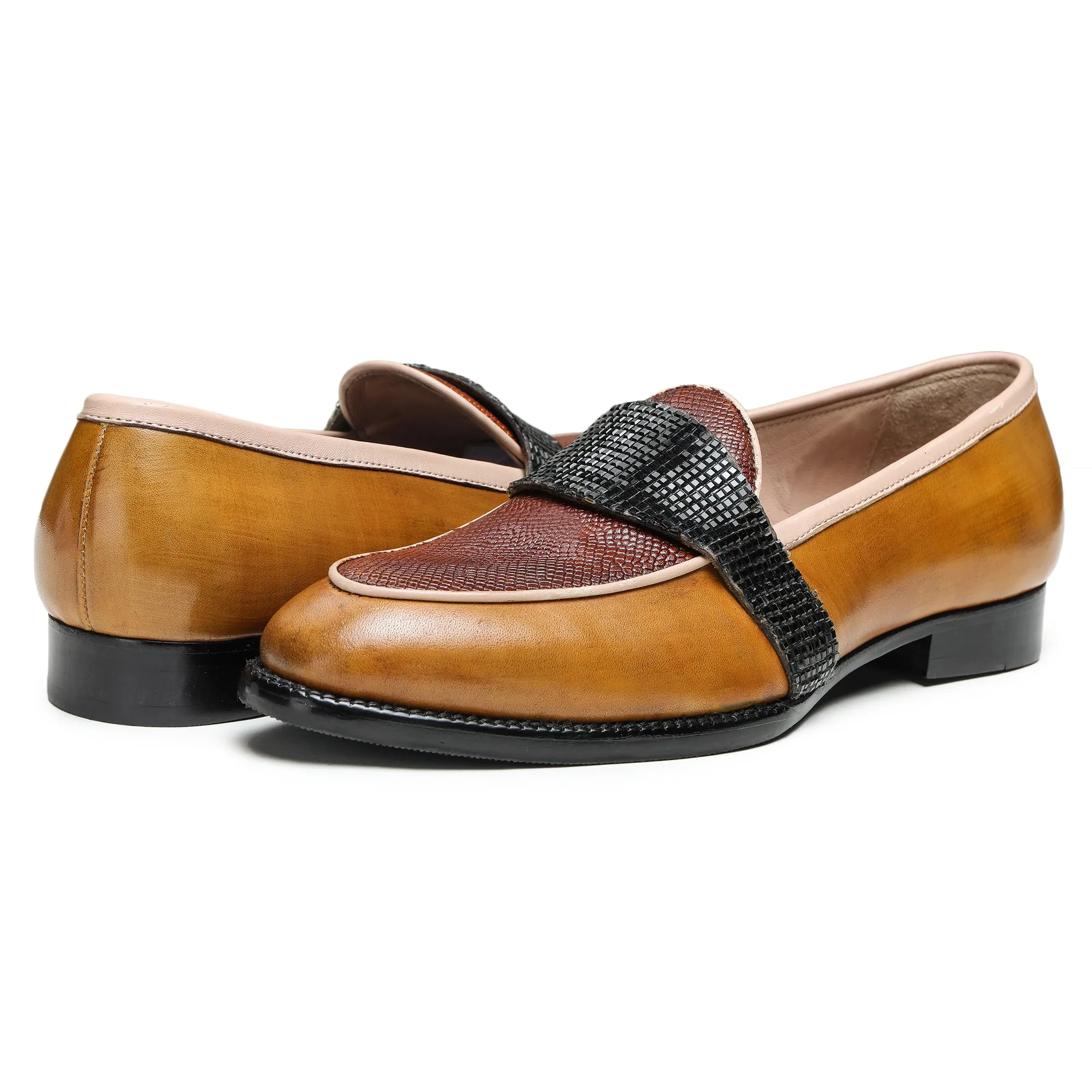 Saddle Loafers - Tan