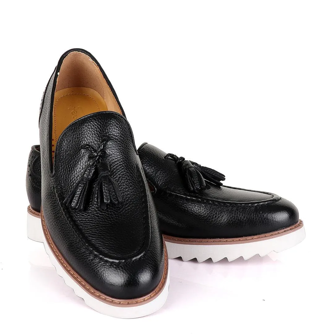 Salvatore Ferragamo Double Tassel Loafers-Black