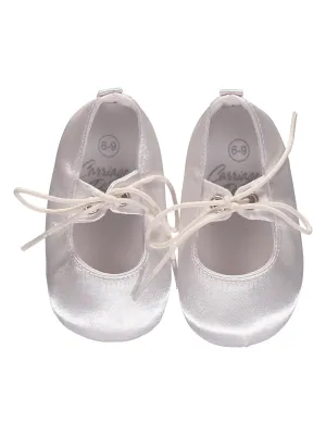 Satin White Crib Shoe