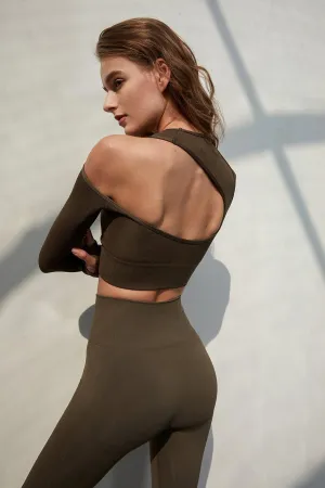 Seamless Open Back Crop Top