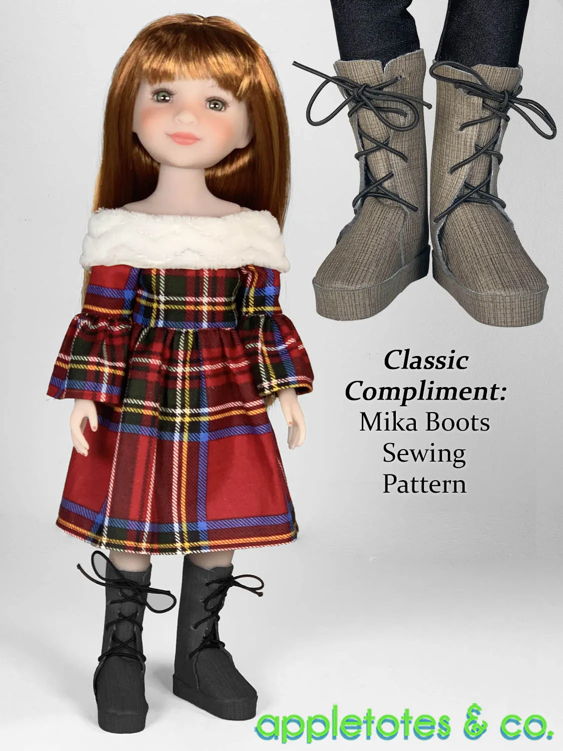 Serefina Dress Sewing Pattern for 14 Inch and 15 Inch Dolls