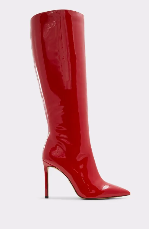 Shiny Surface Pointy Toe Pointy Heel Boots