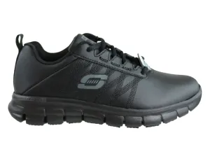 Skechers Womens Sure Track Erath Leather Slip Resistant Work Shoes