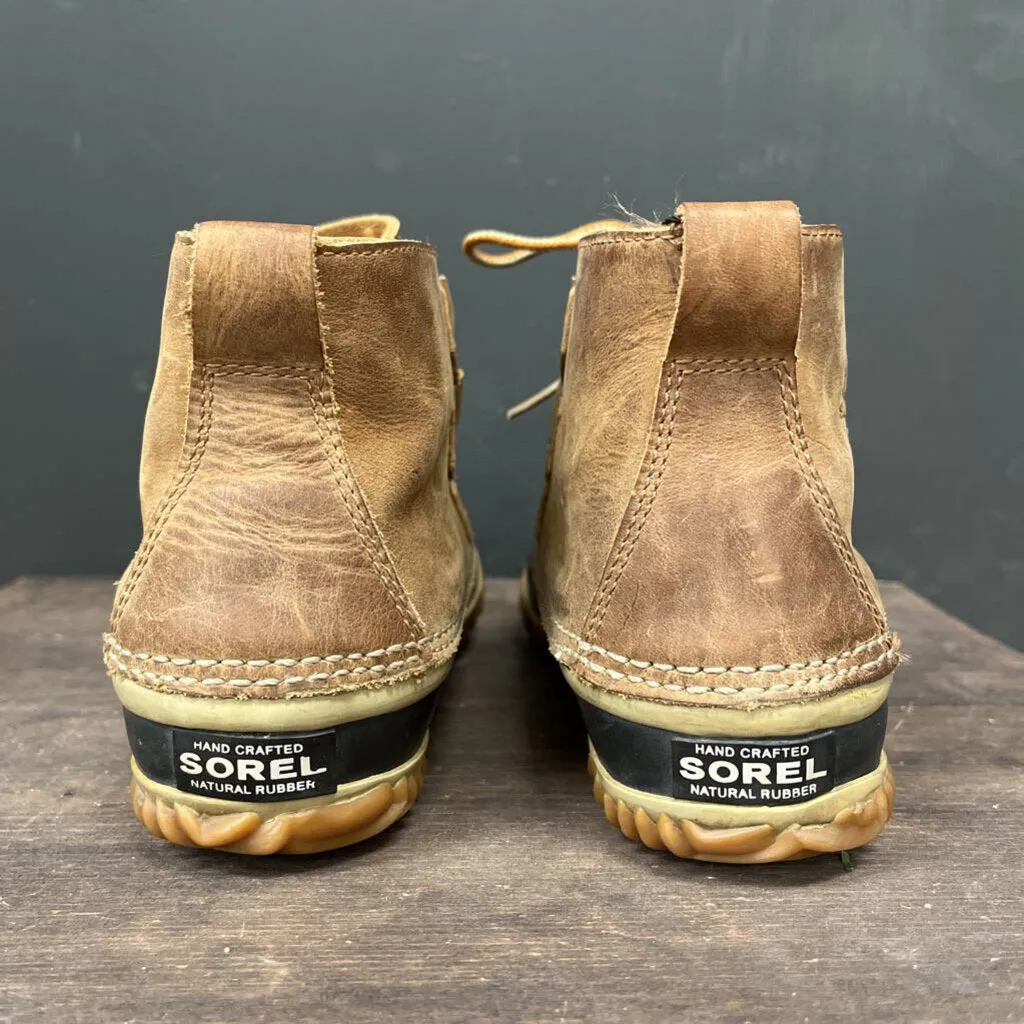 Sorel - Women's Out 'N About Waterproof Leather Duck Boots - MSRP $120: Brown-women-W7