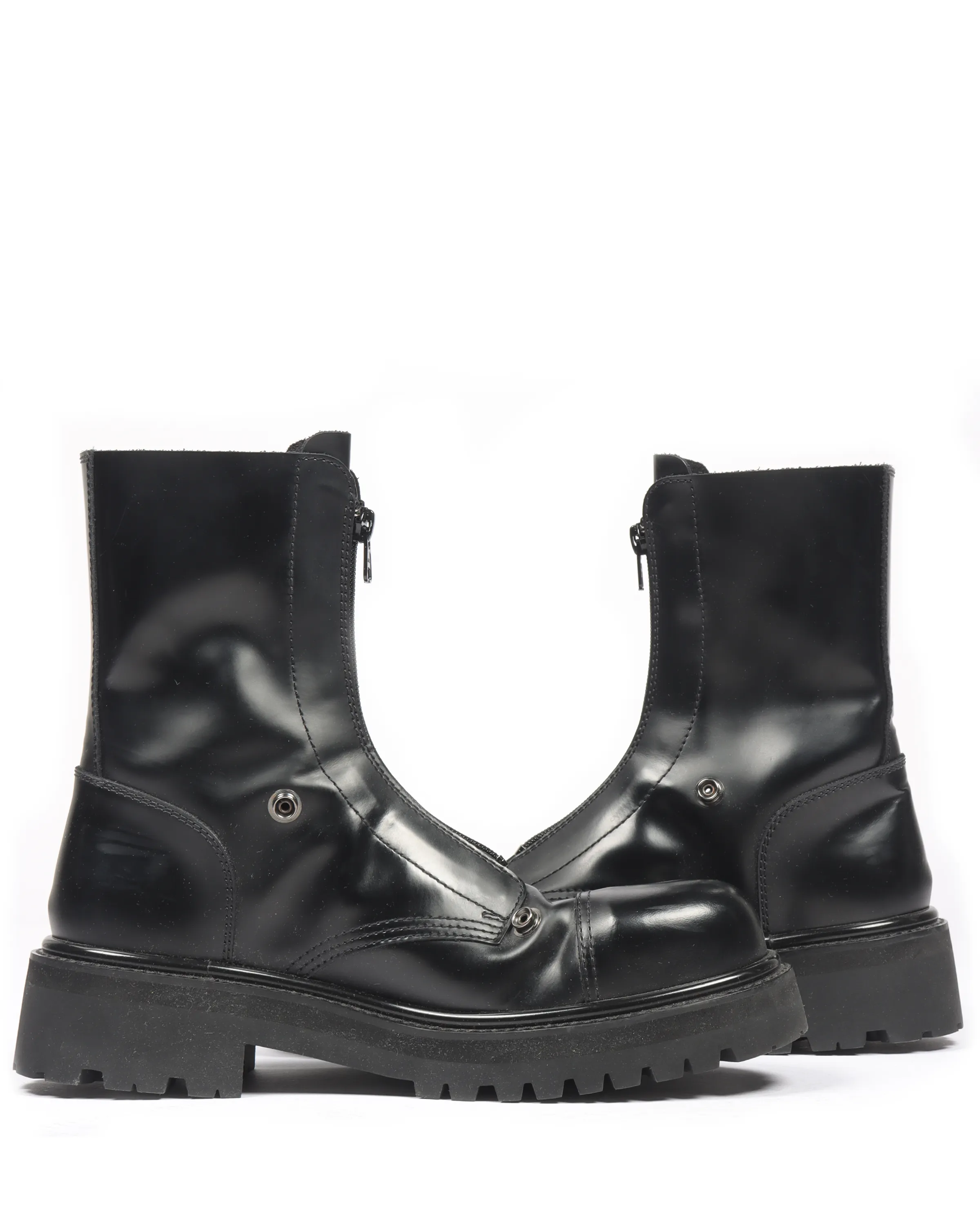 SS20 Front-Zip Combat Boots