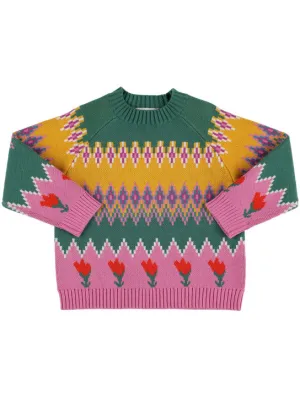 Stella McCartney Kids   Organic cotton blend knit sweater 