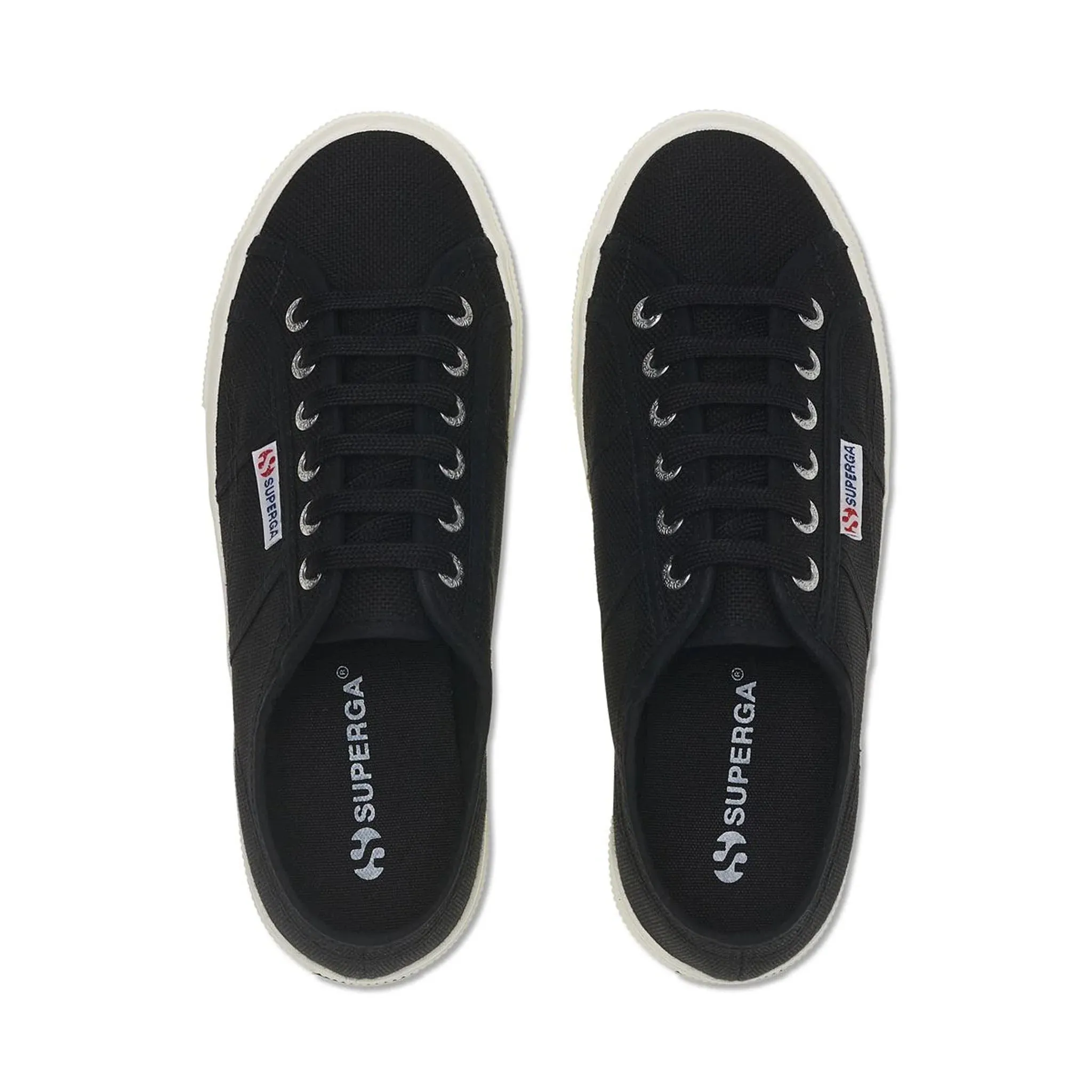 Superga 2740 Platform Sneakers Black Avorio Women's