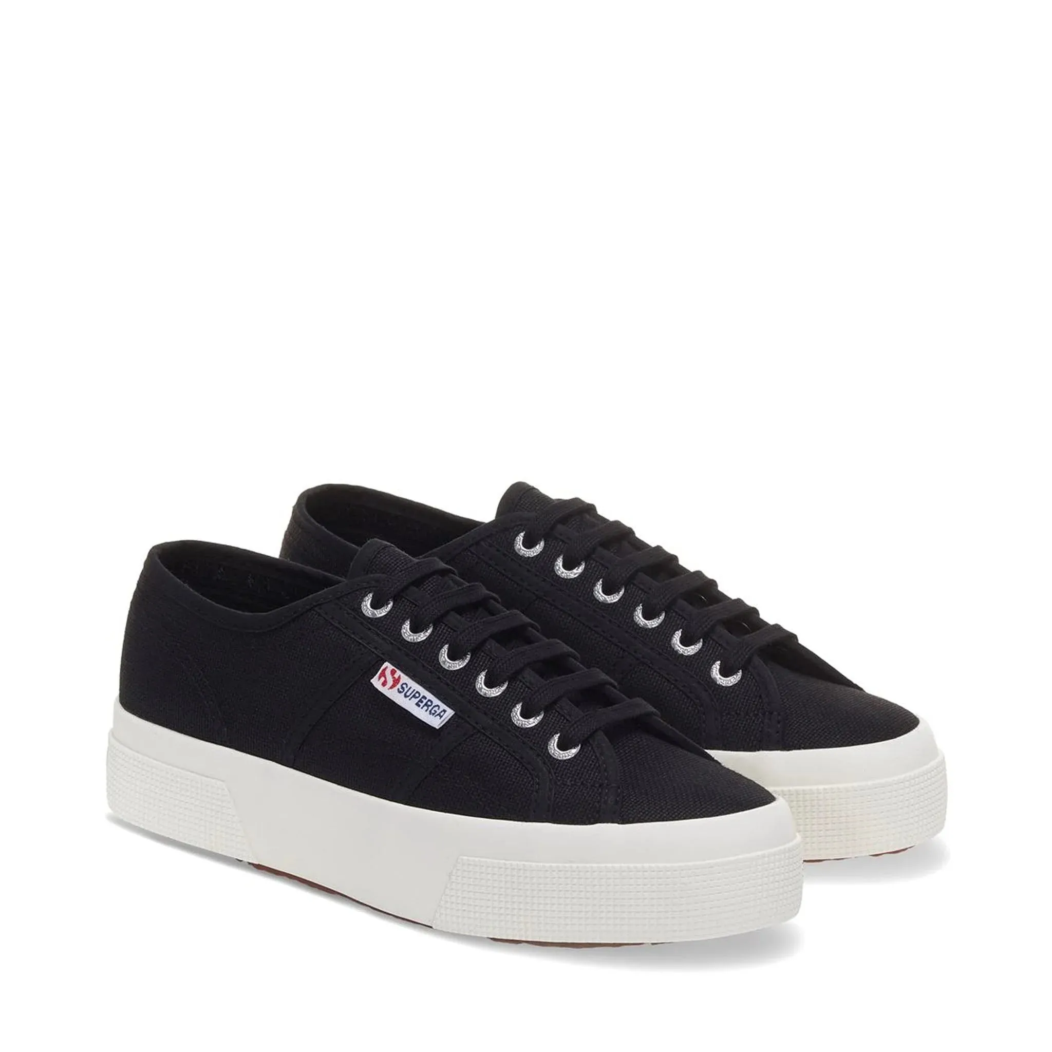 Superga 2740 Platform Sneakers Black Avorio Women's