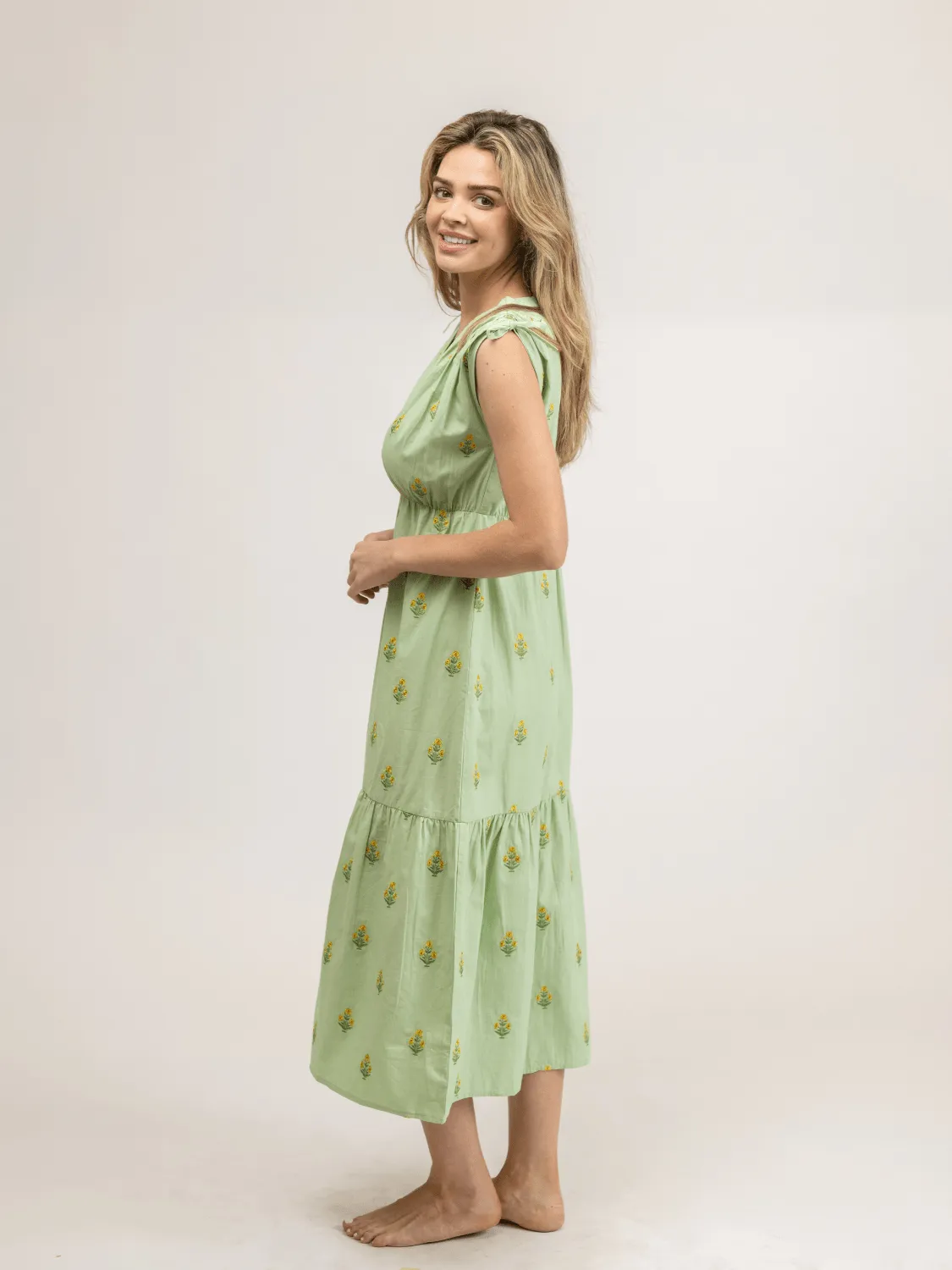 The Blaire Dress | Petite Green Floral