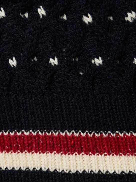 Thom Browne   All over cable stitch classic sweater 