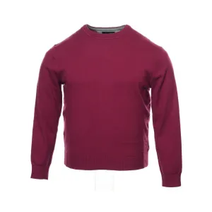 Tommy Hilfiger Mens Lux Cotton Blend Crewneck Pullover Sweater Boysenberry Pink Medium (M)