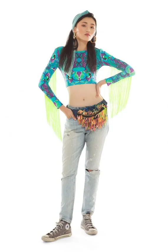 Tribal Tales Fringed Crop Top